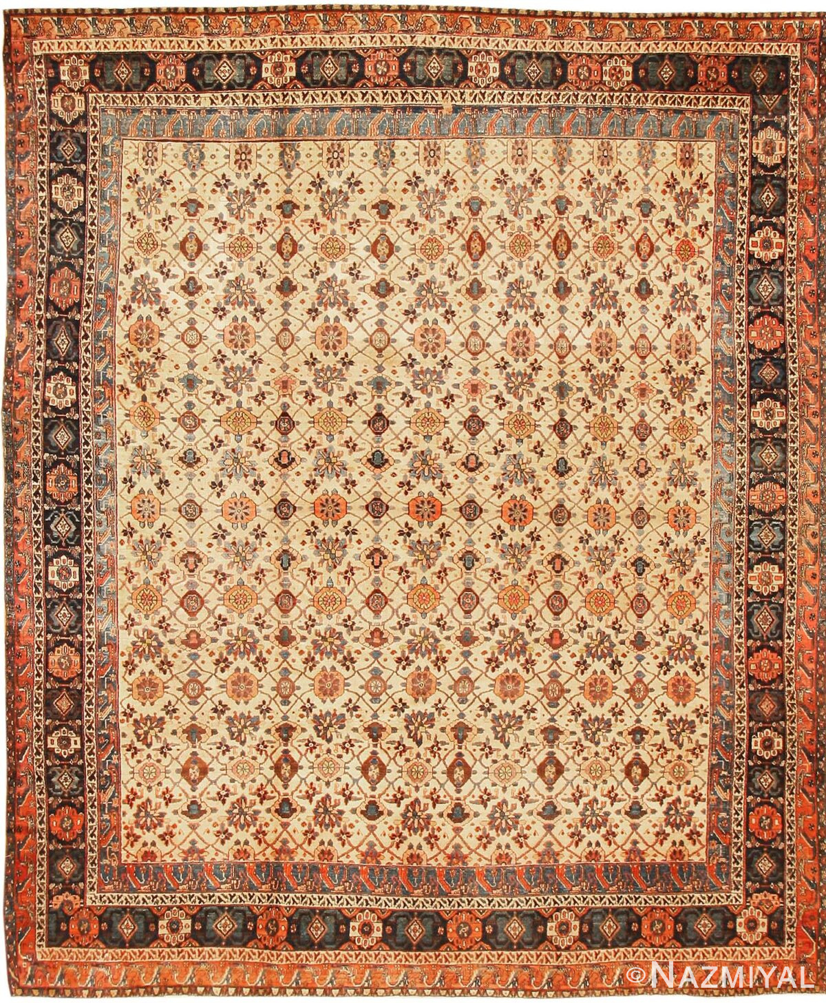 Antique Bibikabad Persian Rug 43359 Nazmiyal