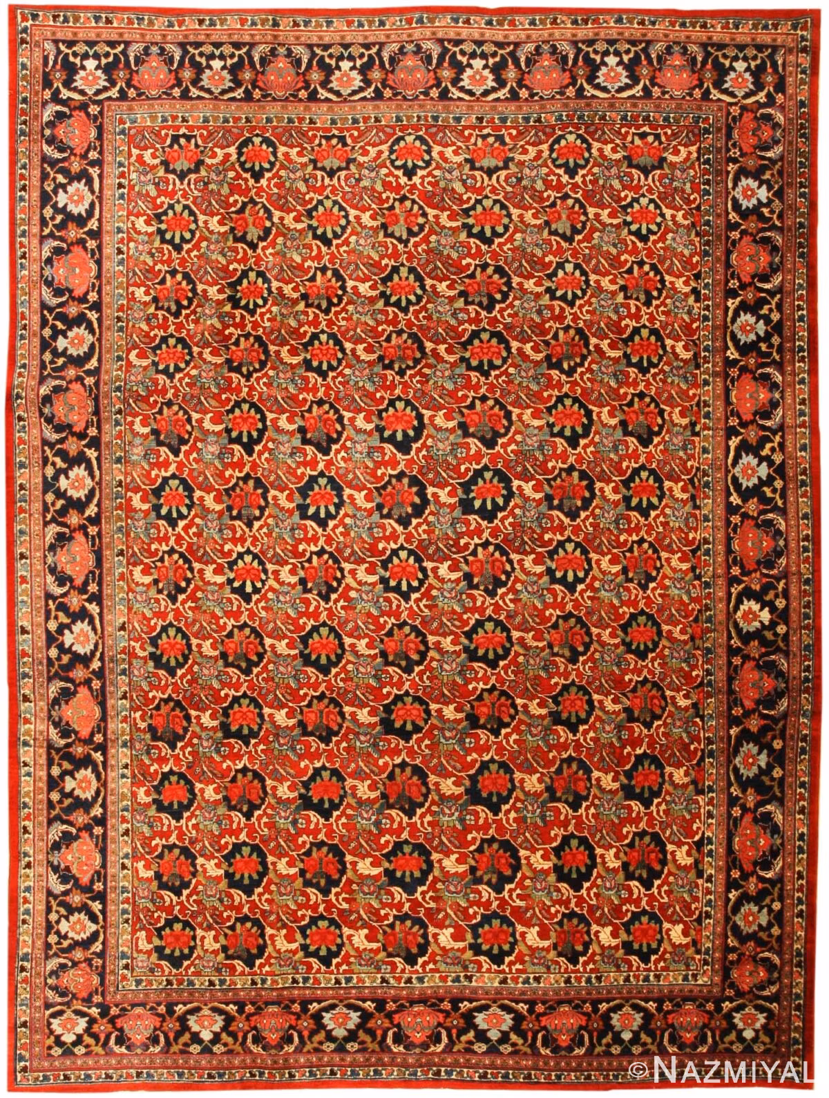 Antique Bidjar Persian Rug 43562 Nazmiyal
