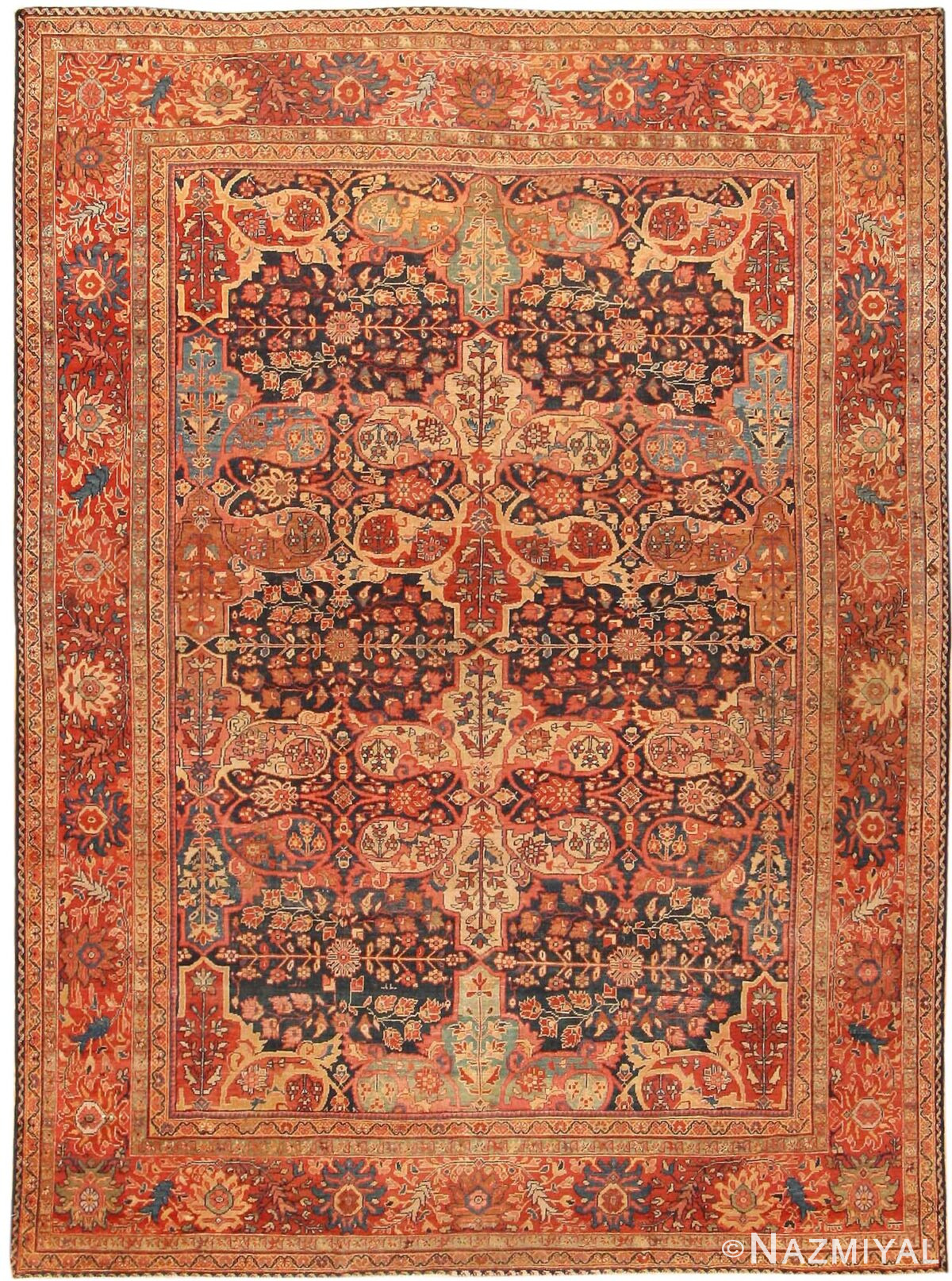 Antique Sarouk Farahan Persian Rug 43241 Detail/Large View