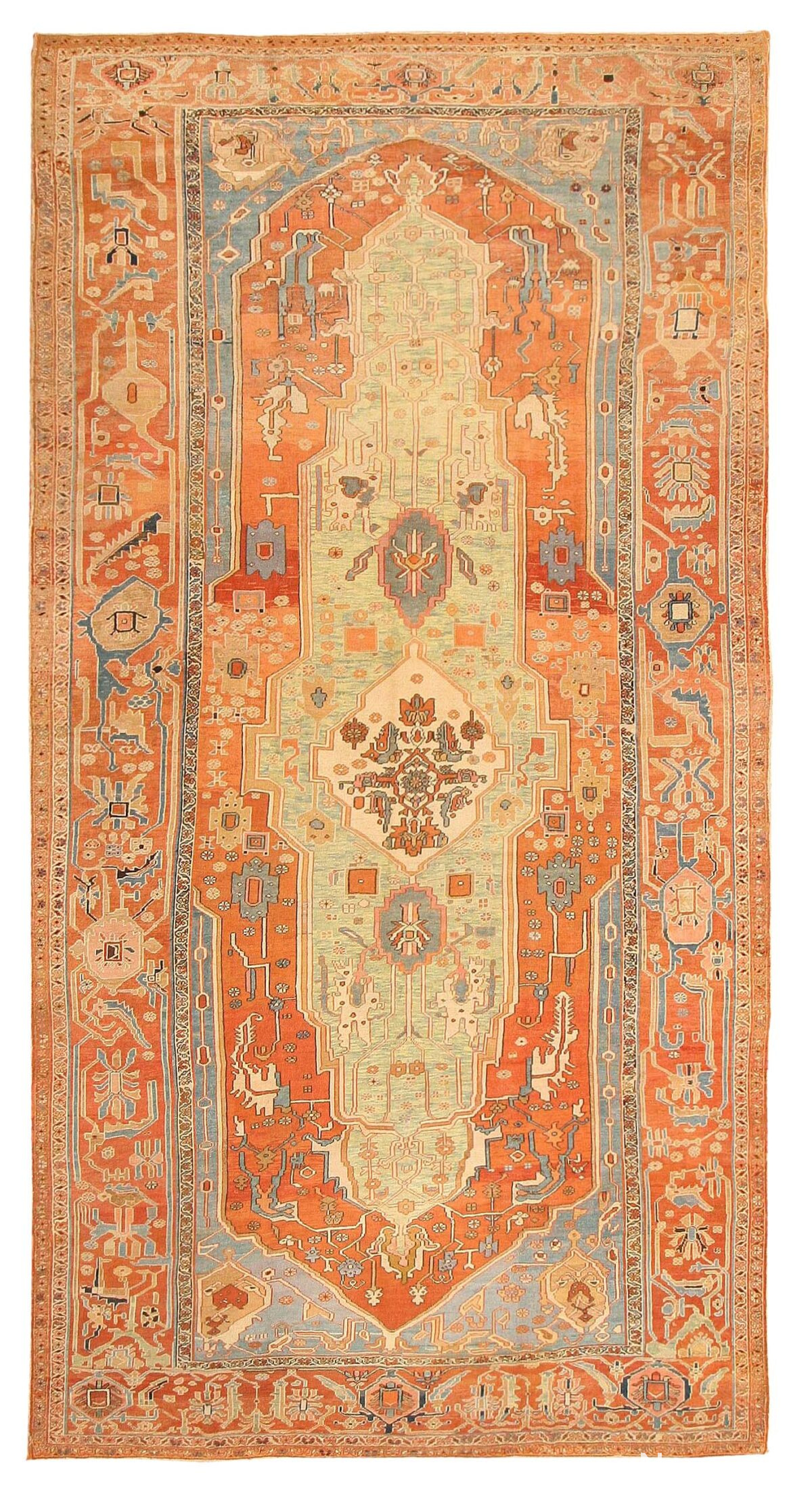 Antique Heriz Serapi Persian Rugs 43220 Detail/Large View