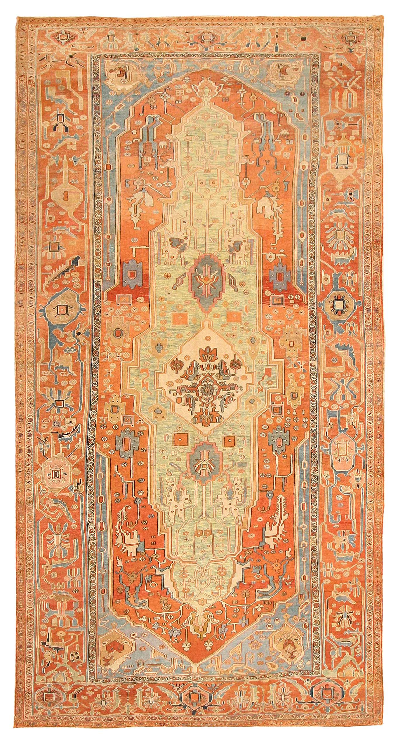 Antique Heriz Serapi Persian Rugs 43220 Detail/Large View