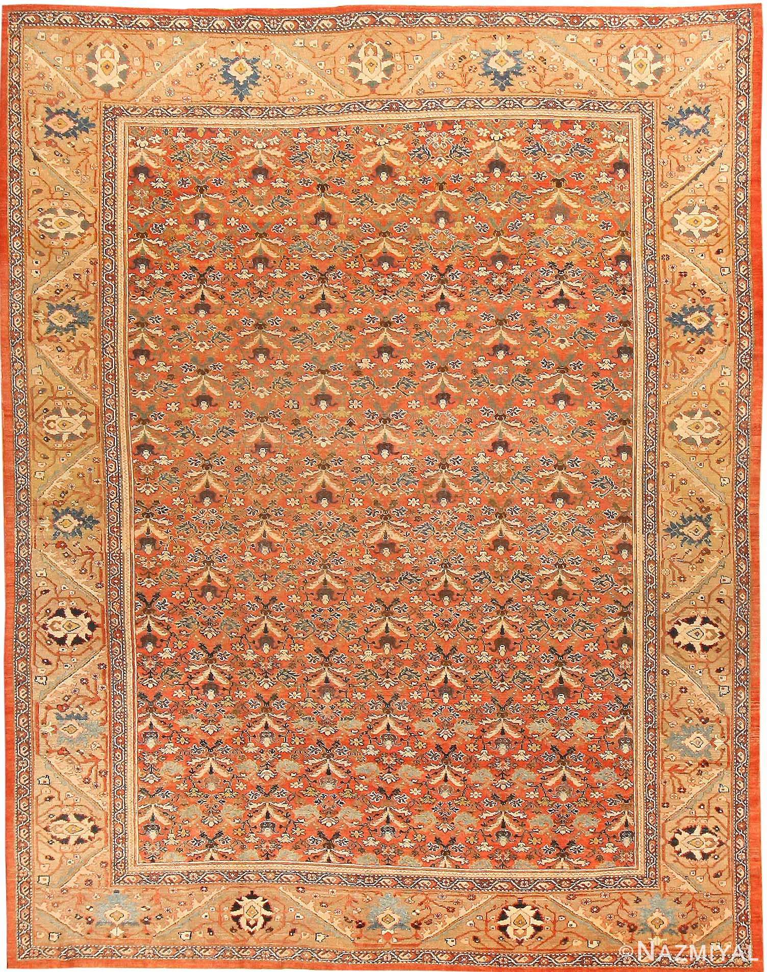 Antique Sultanabad Persian Rugs 43229 Detail/Large View