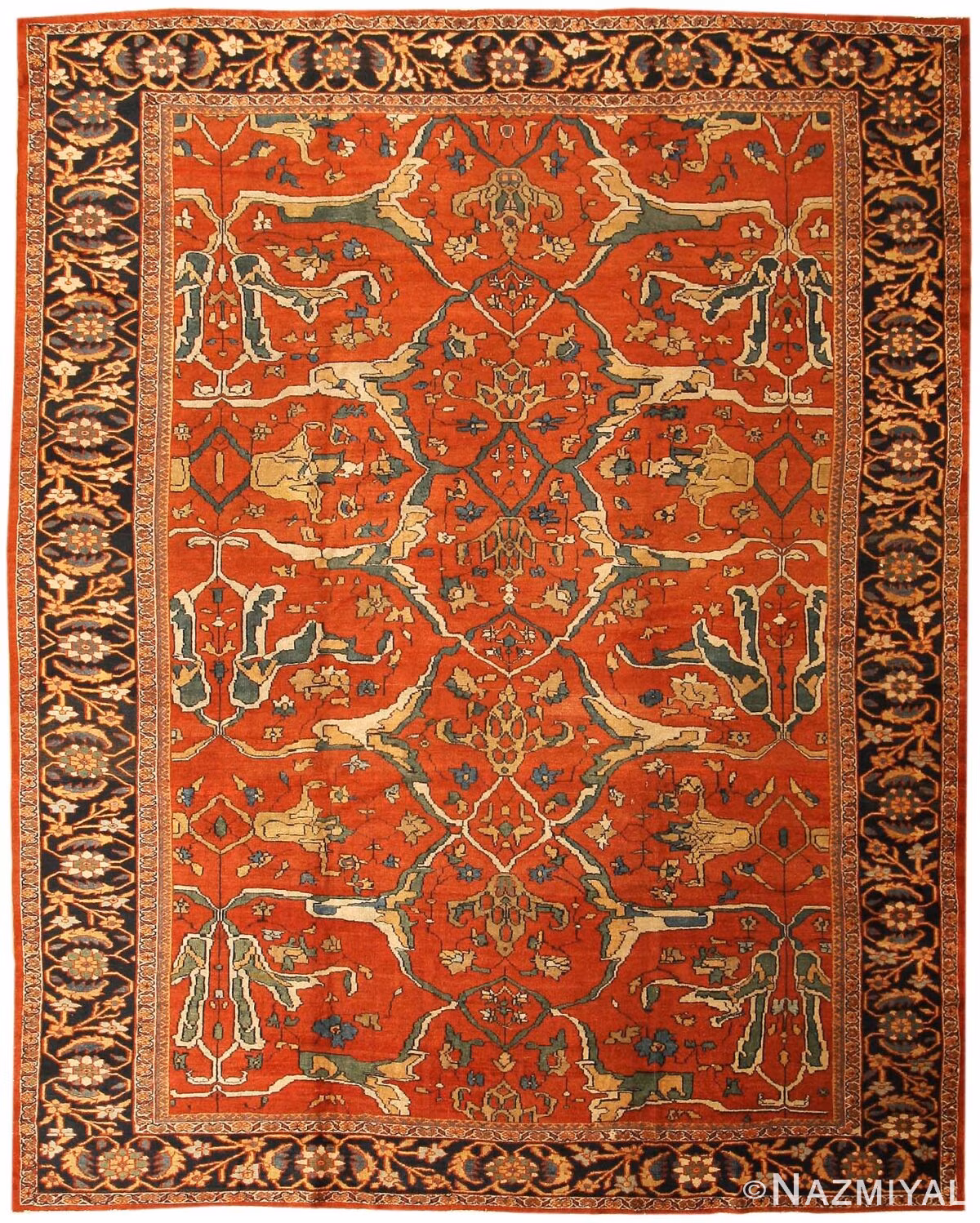 Antique Sultanabad Persian Rugs 43442 Nazmiyal
