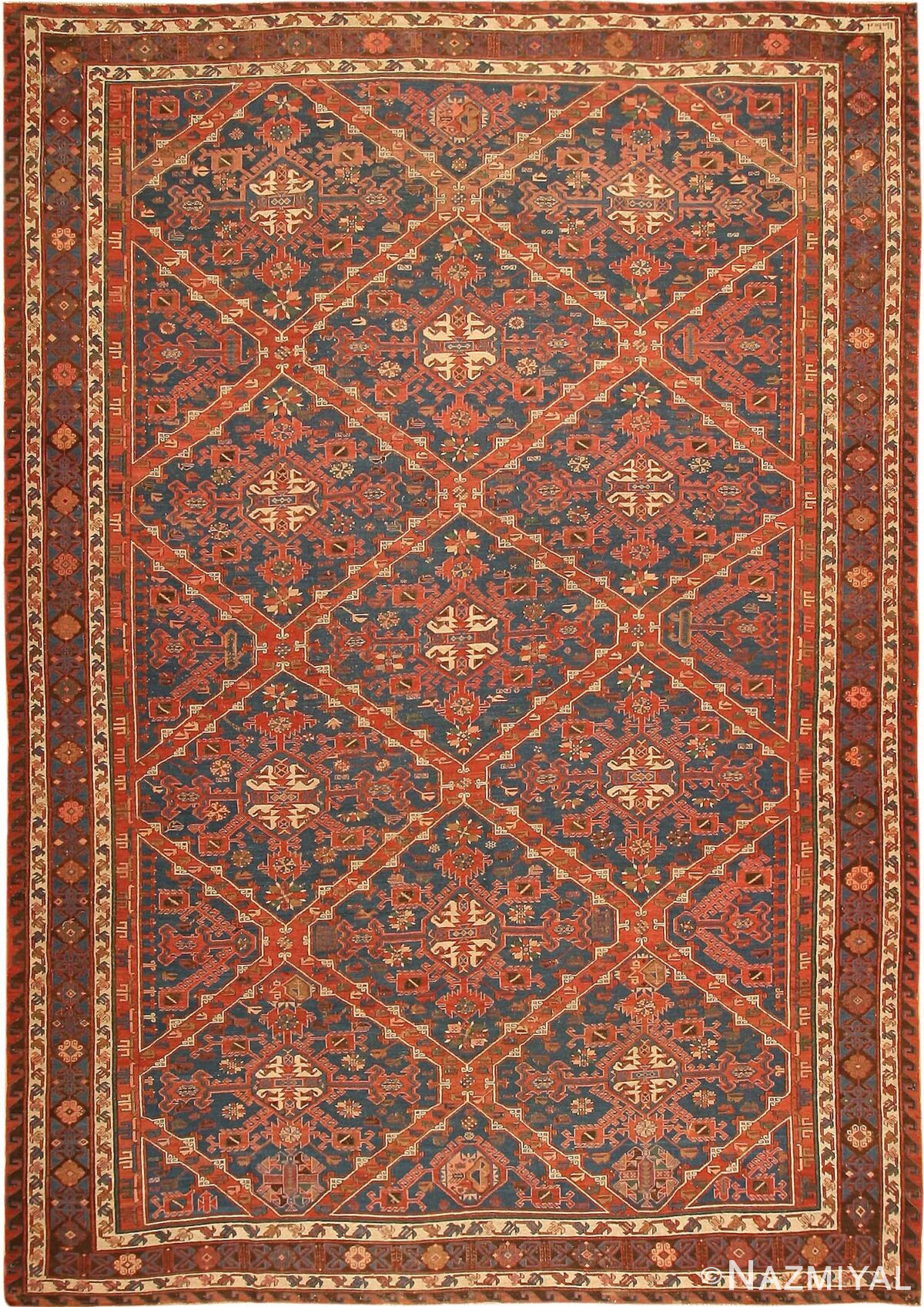 Antique Sumak Persian Carpet 43230 Detail/Large View
