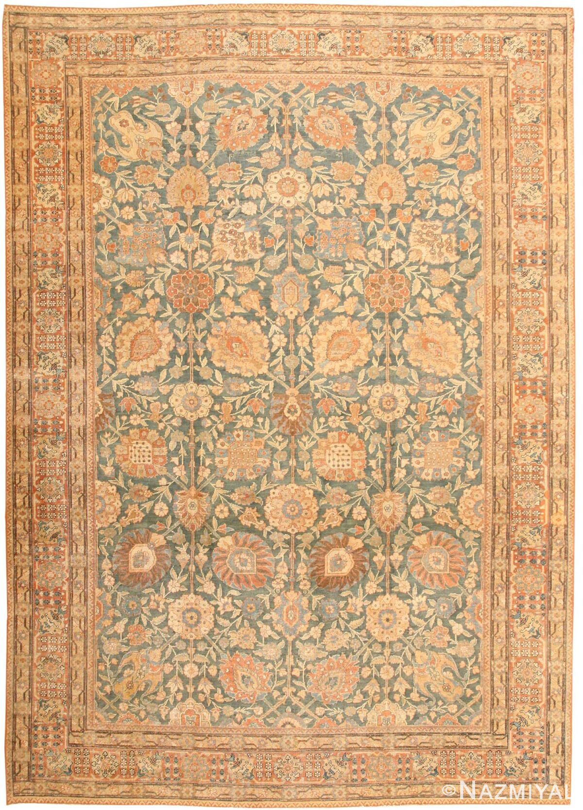Antique Tabriz Persian Rug 40454 Detail/Large View