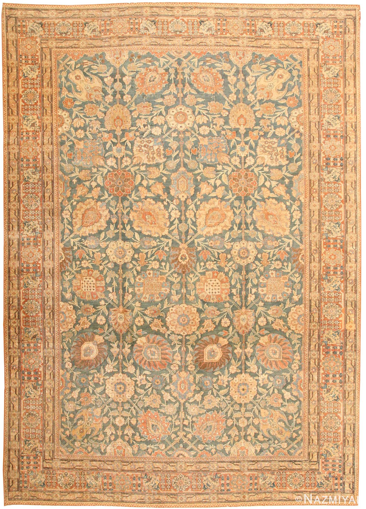 Antique Tabriz Persian Rug 40454 Detail/Large View