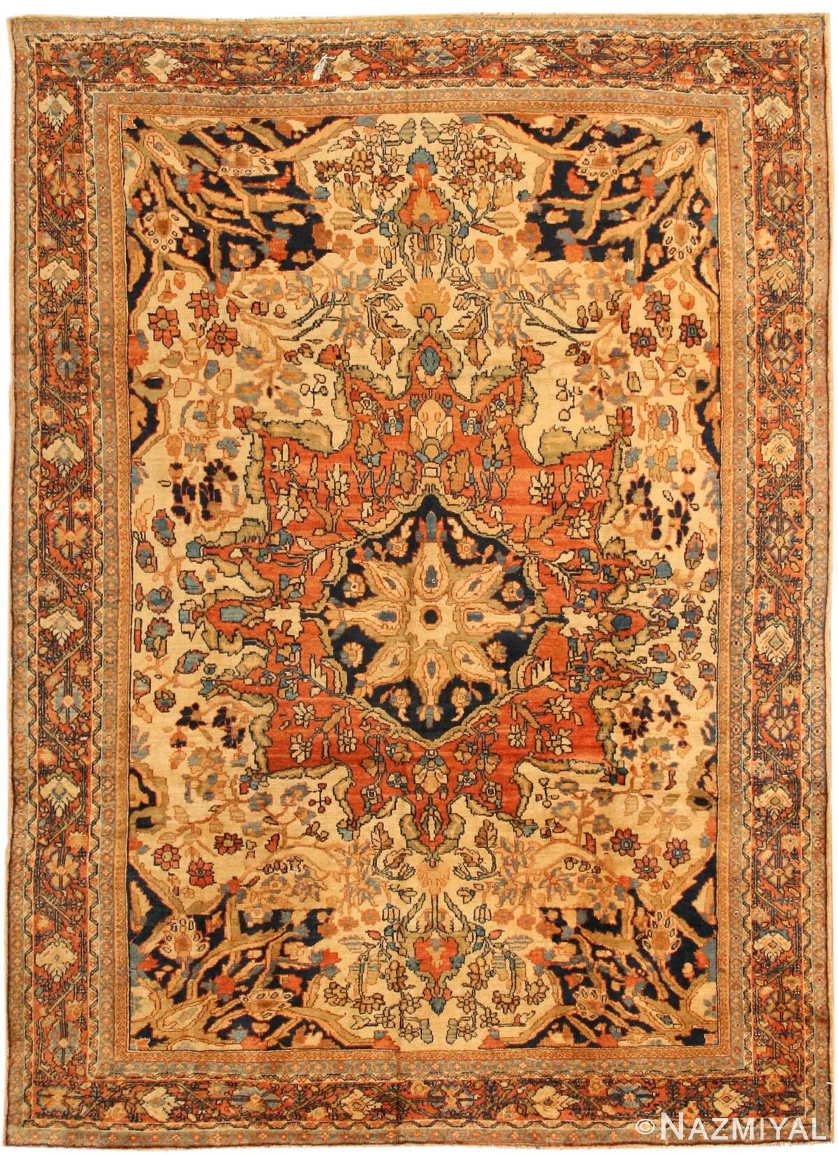 Antique Bakhtiari Persian Rug 43448 Detail/Large View