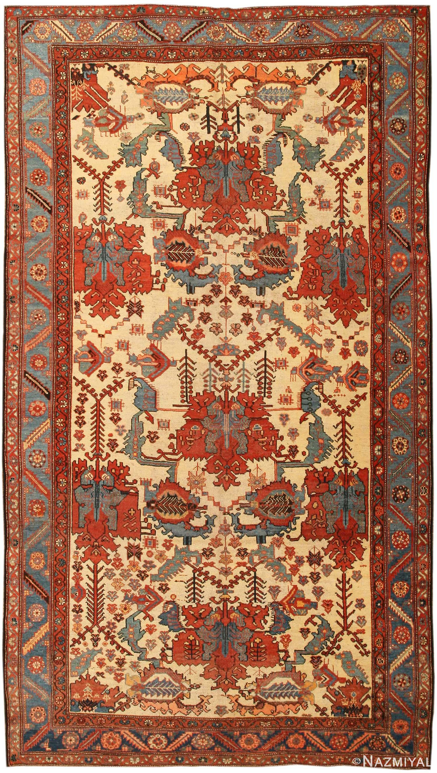 Antique Bakhtiari Persian Rug 43474 Nazmiyal Antique Rugs