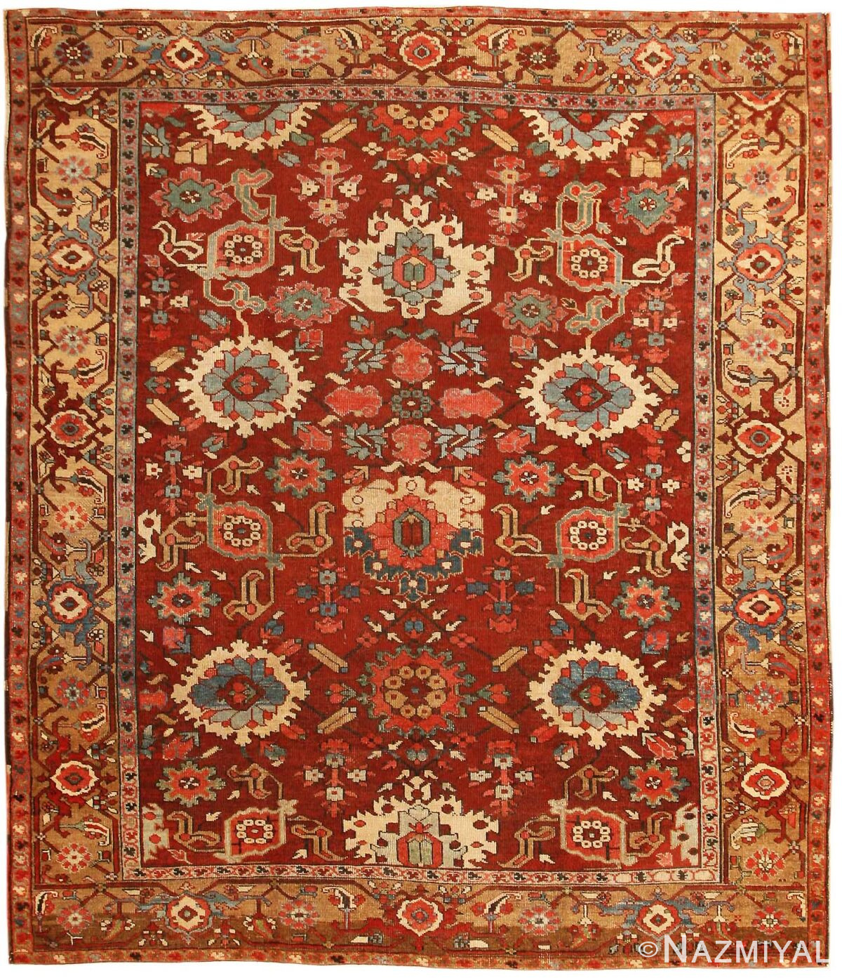 Antique Serapi Persian Rug 43451 Nazmiyal Antique Rugs