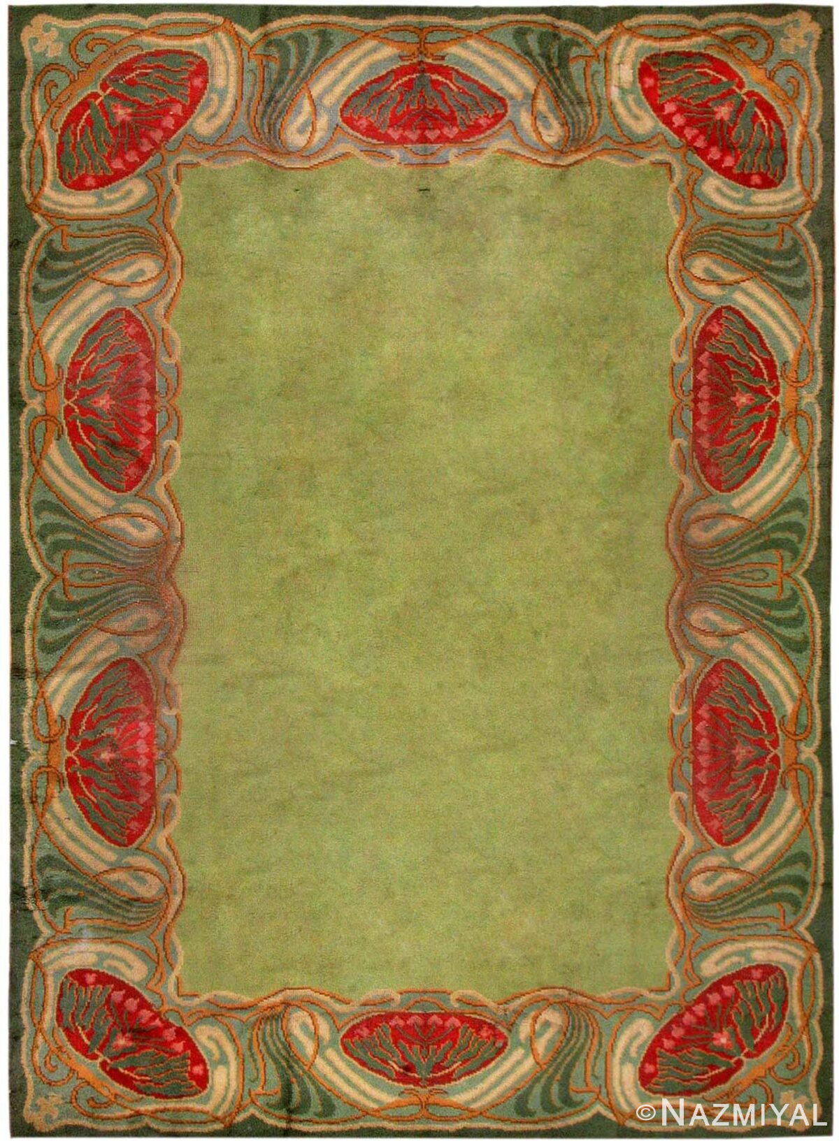Antique Donegal Irish Rug 1918 Detail/Large View