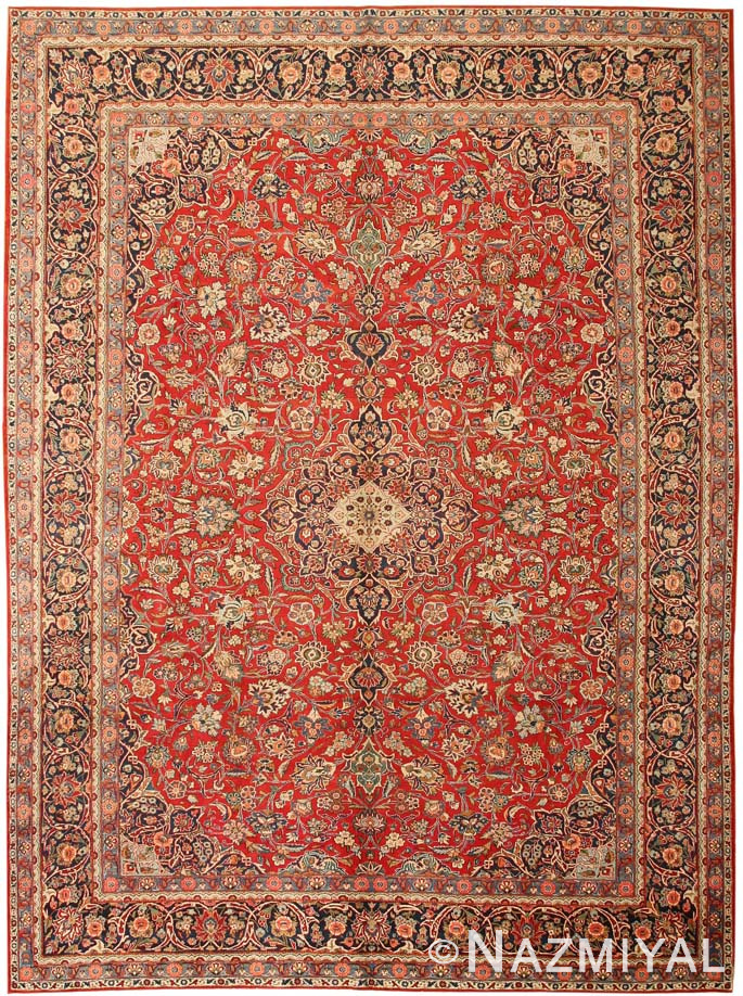 Antique Kashan Persian Rug 43536 Main Image