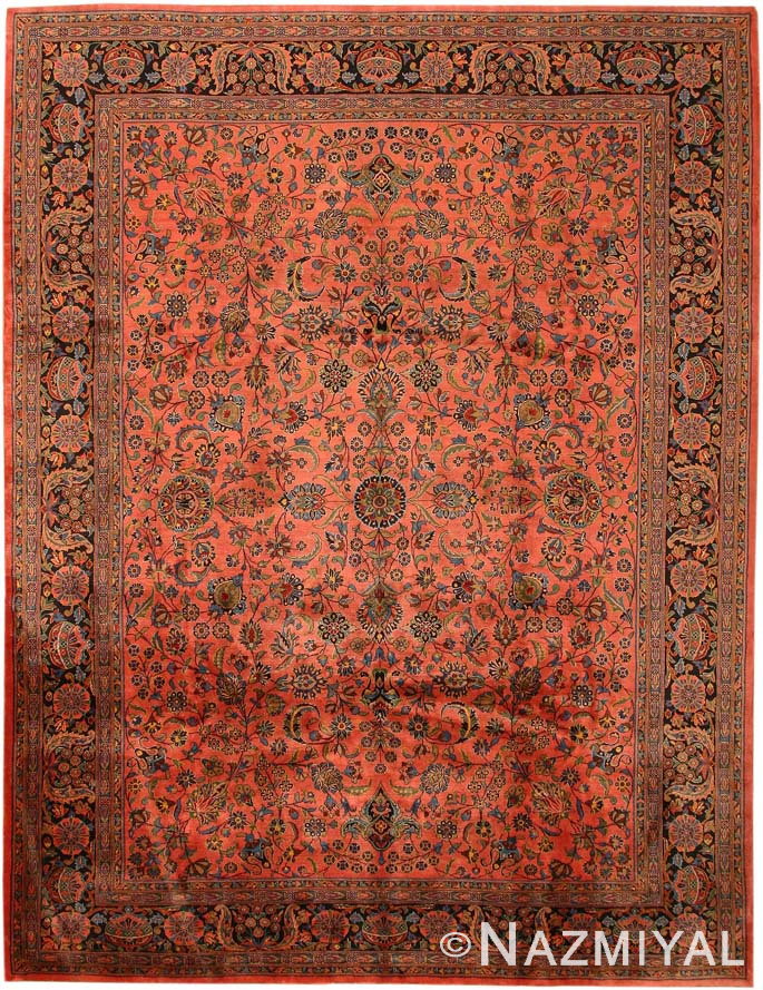 Antique Kashan Persian Rug 43560 Main Image