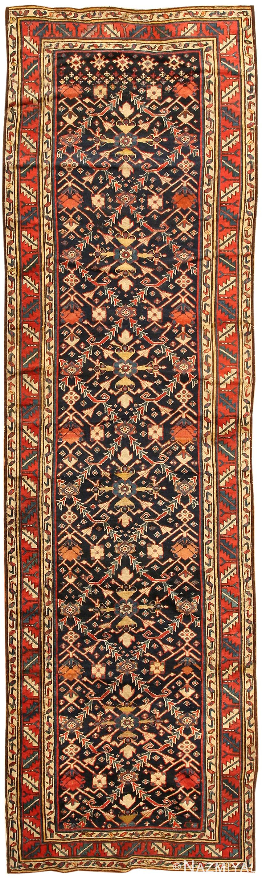Antique Kazak Caucasian Runner Rug 43820 Nazmiyal