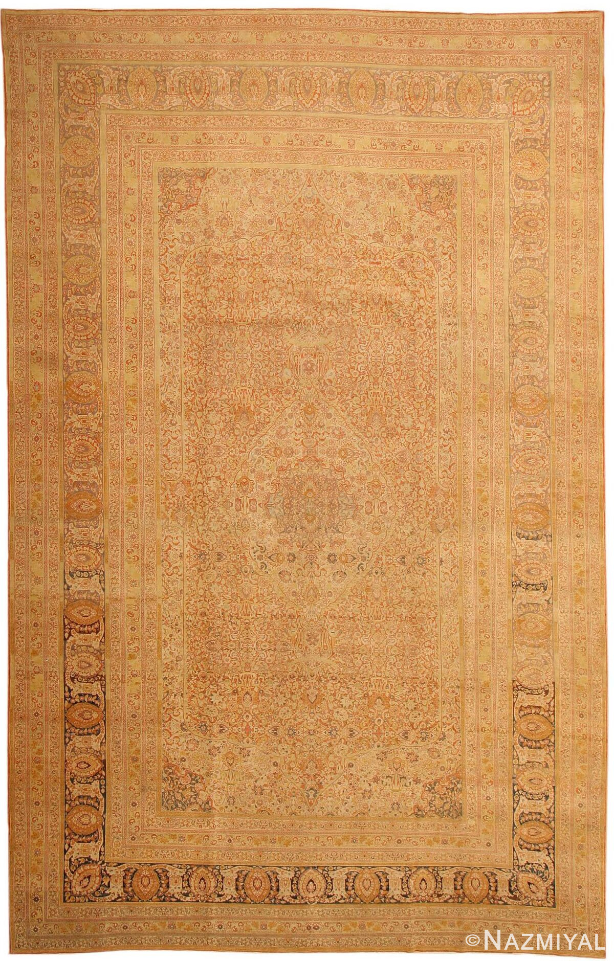 Antique Tabriz Persian Rug 43626 Nazmiyal