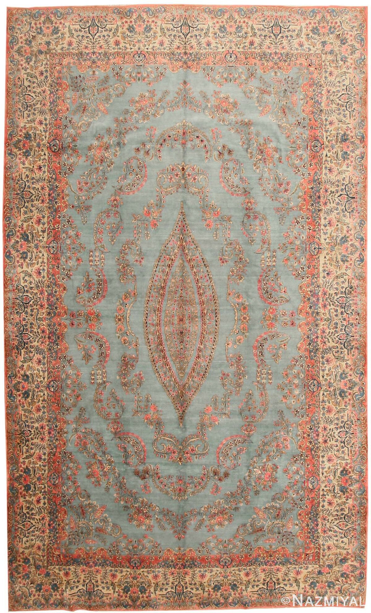 Antique Kerman Persian Rug 43584 Detail/Large View