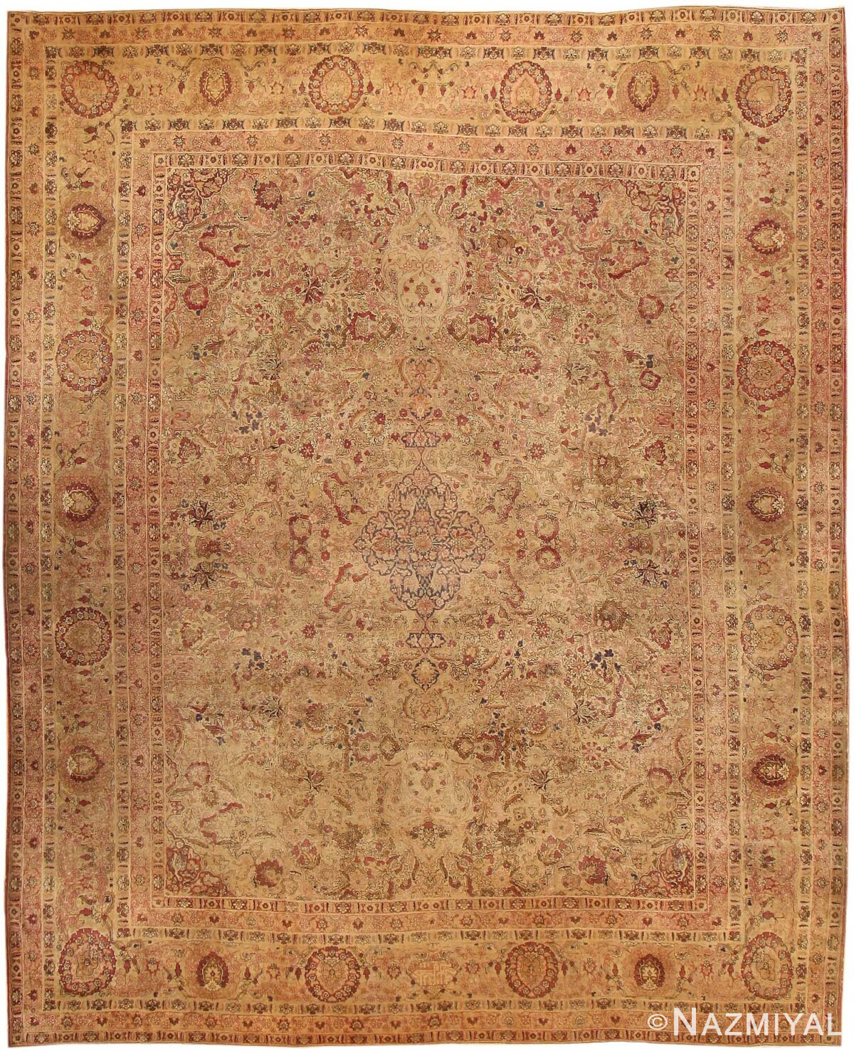 Antique Kerman Persian Rug 43619 Nazmiyal
