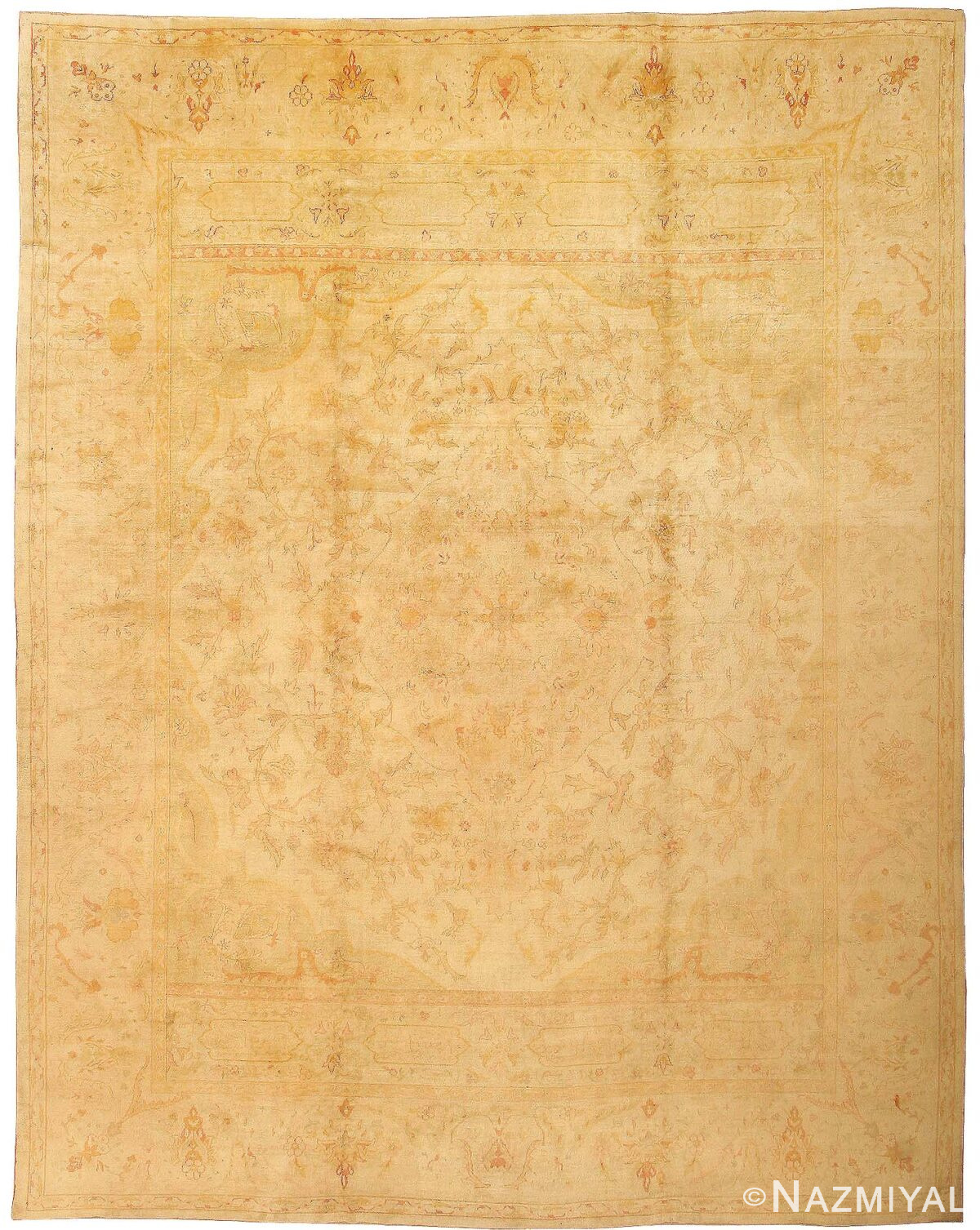 Antique Oushak  Turkish Rug 3046 Detail/Large View