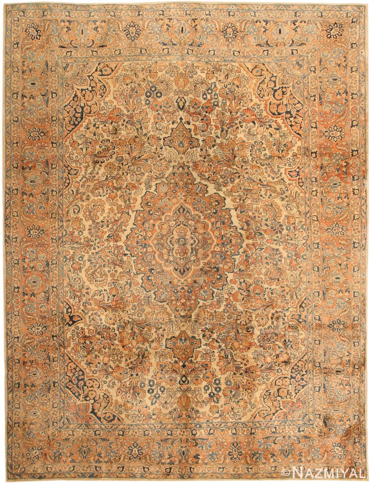 Antique Sarouk Persian Rug 43515 Nazmiyal