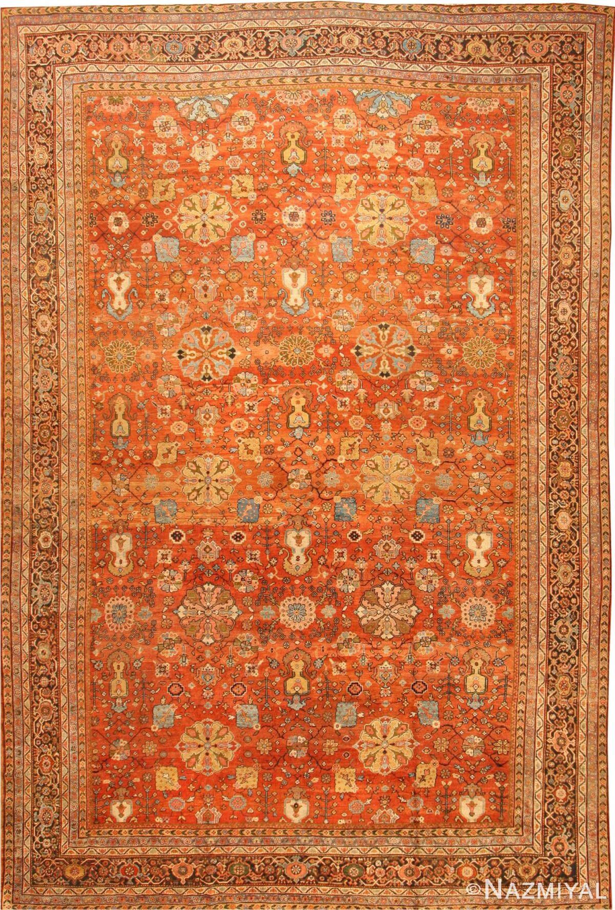 Antique Sultanabad Persian Carpet 41594 Detail/Large View