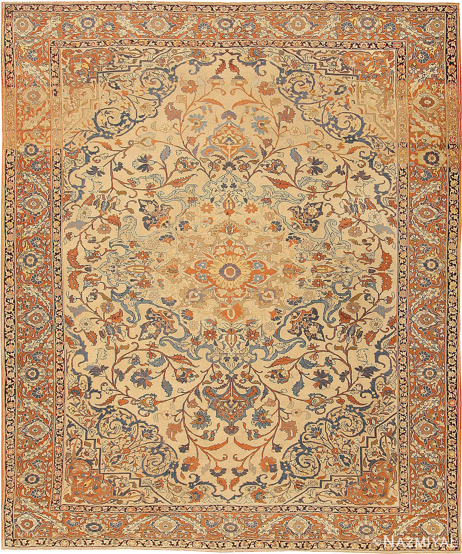 Antique Tabriz Persian Rug 41890 Nazmiyal Antique Rugs