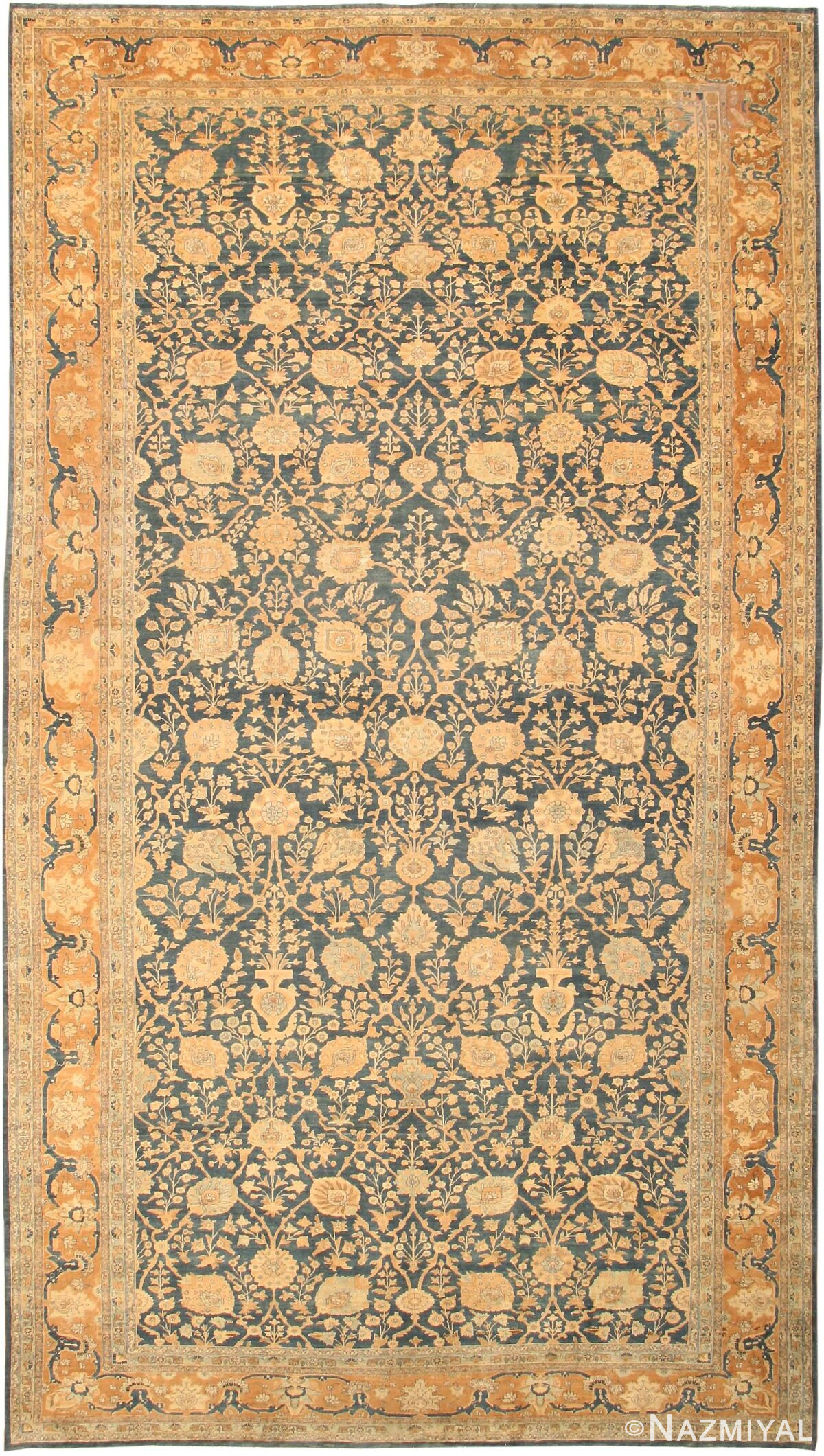 Large Antique Tabriz Persian Rug 43098 by Nazmiyal