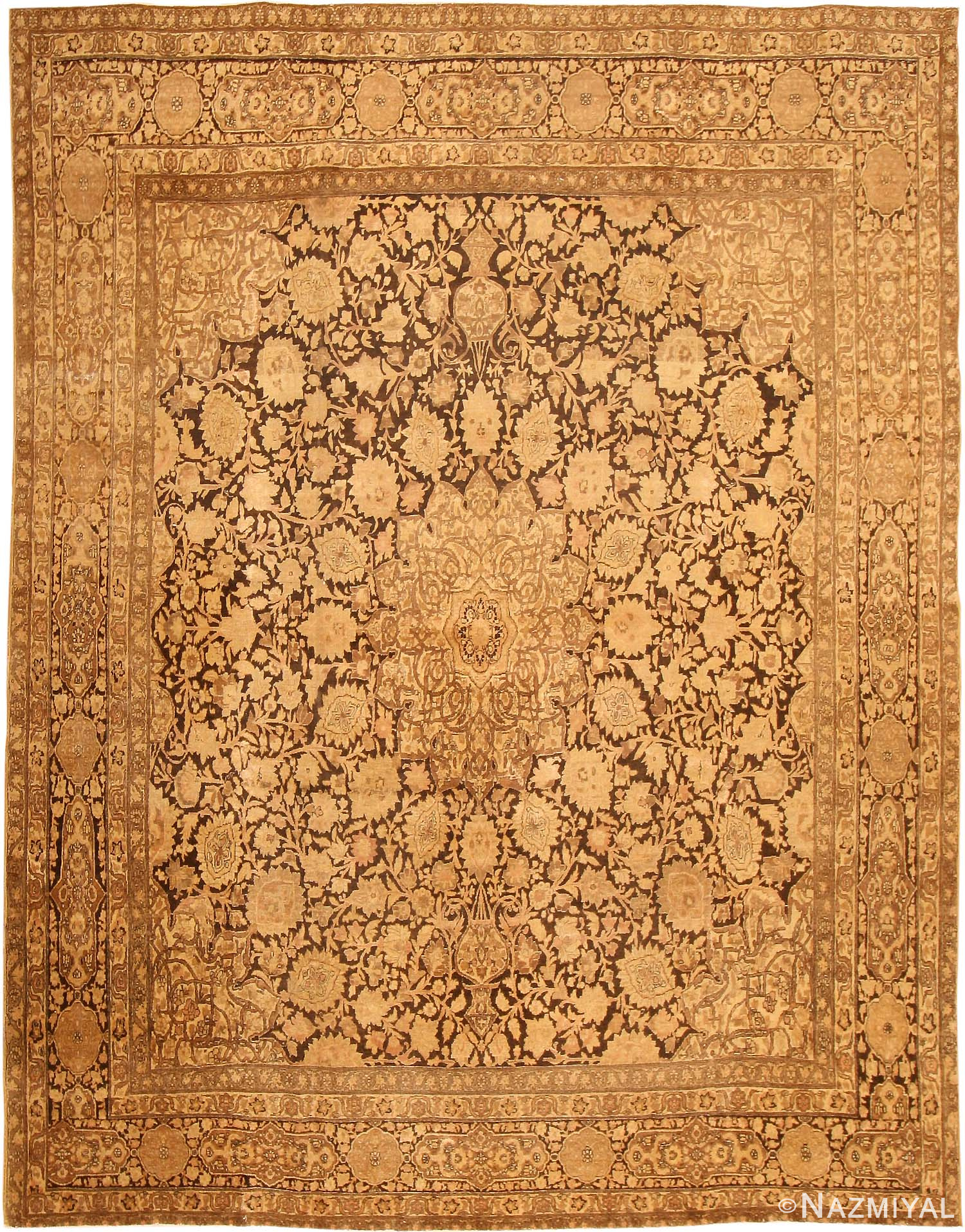 Antique Tabriz Persian Rug 42134 Detail/Large View