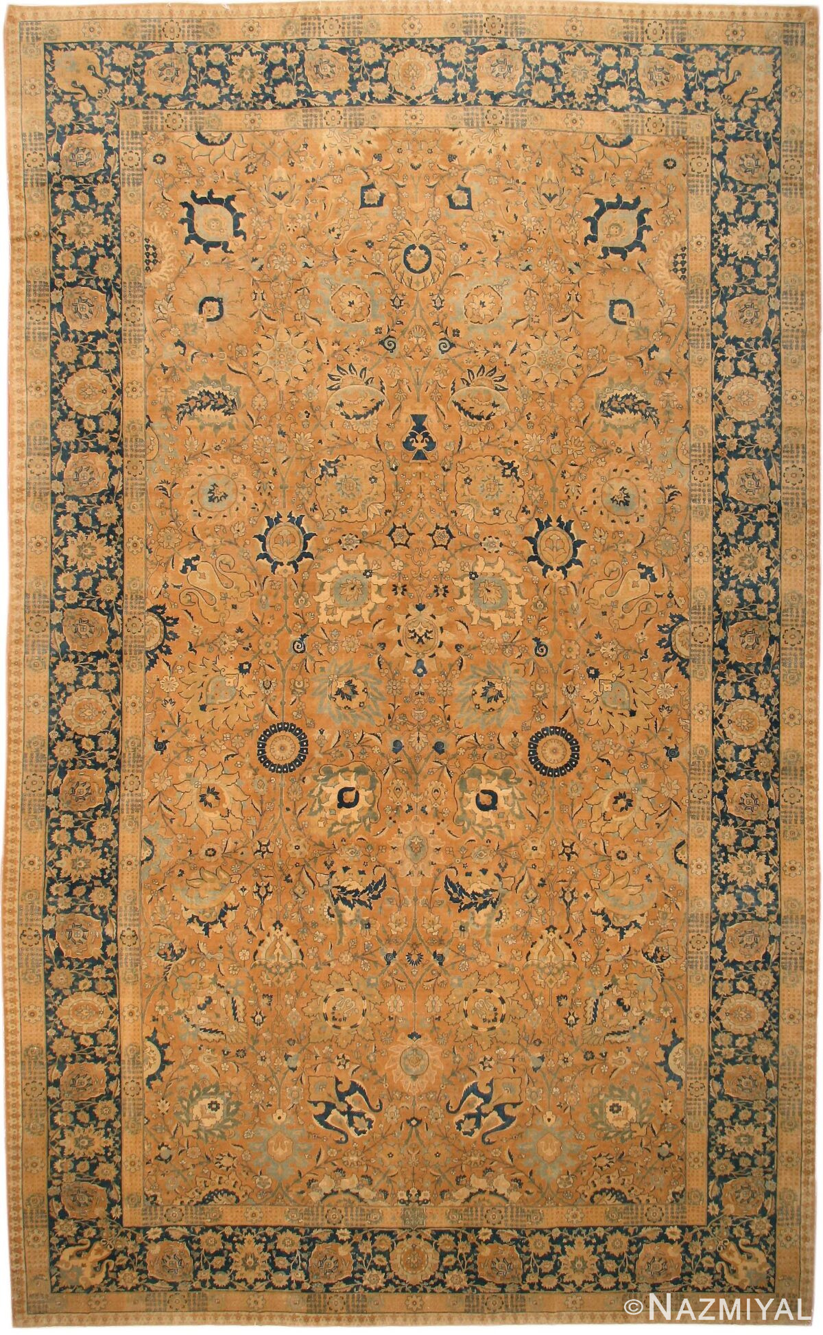 Antique Tabriz Persian Rug 43085 Nazmiyal Antique Rugs