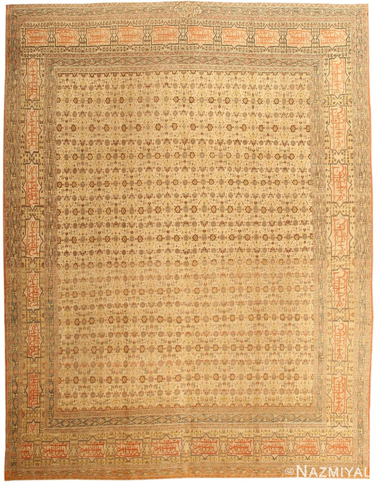 Antique Herati Design Tabriz Persian Rug 43717 Nazmiyal Antique Rugs