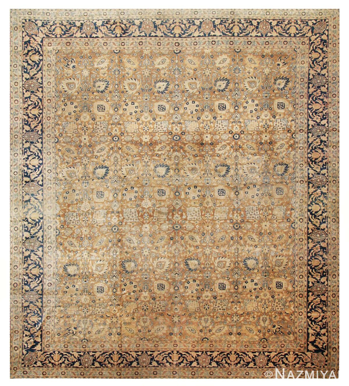 Antique Tabriz Persian Rug 43396 Nazmiyal