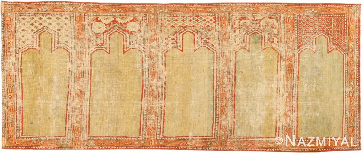 Antique 18th Century Silk Yarkand Oriental Rug 2975 Nazmiyal
