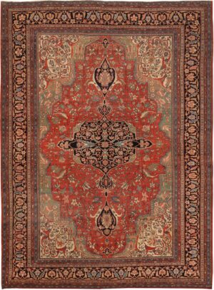 Antique Sarouk Farahan Persian Rug 44993 Detail/Large View