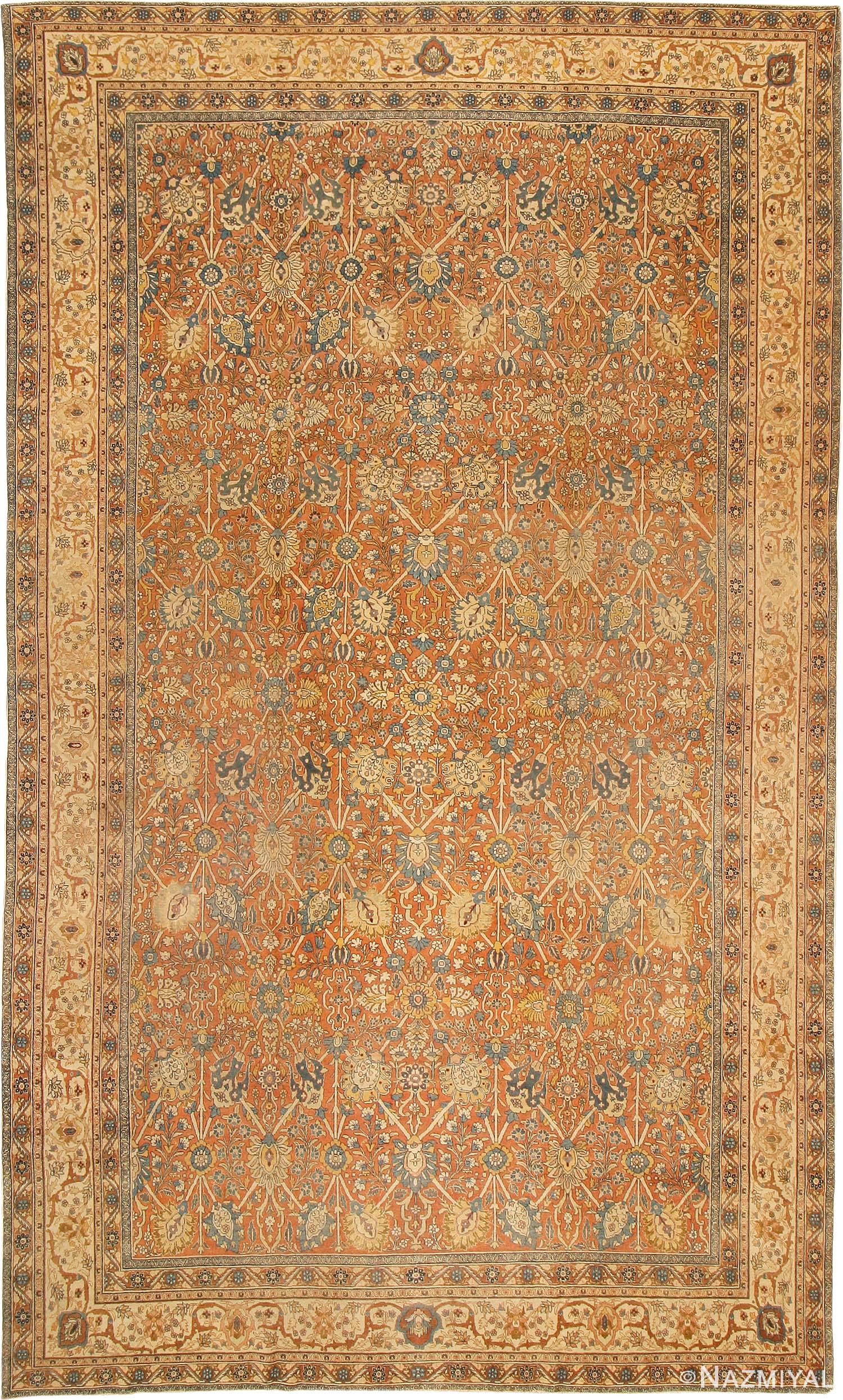 Antique Tabriz Persian Rug 41827 Nazmiyal Antique Rugs