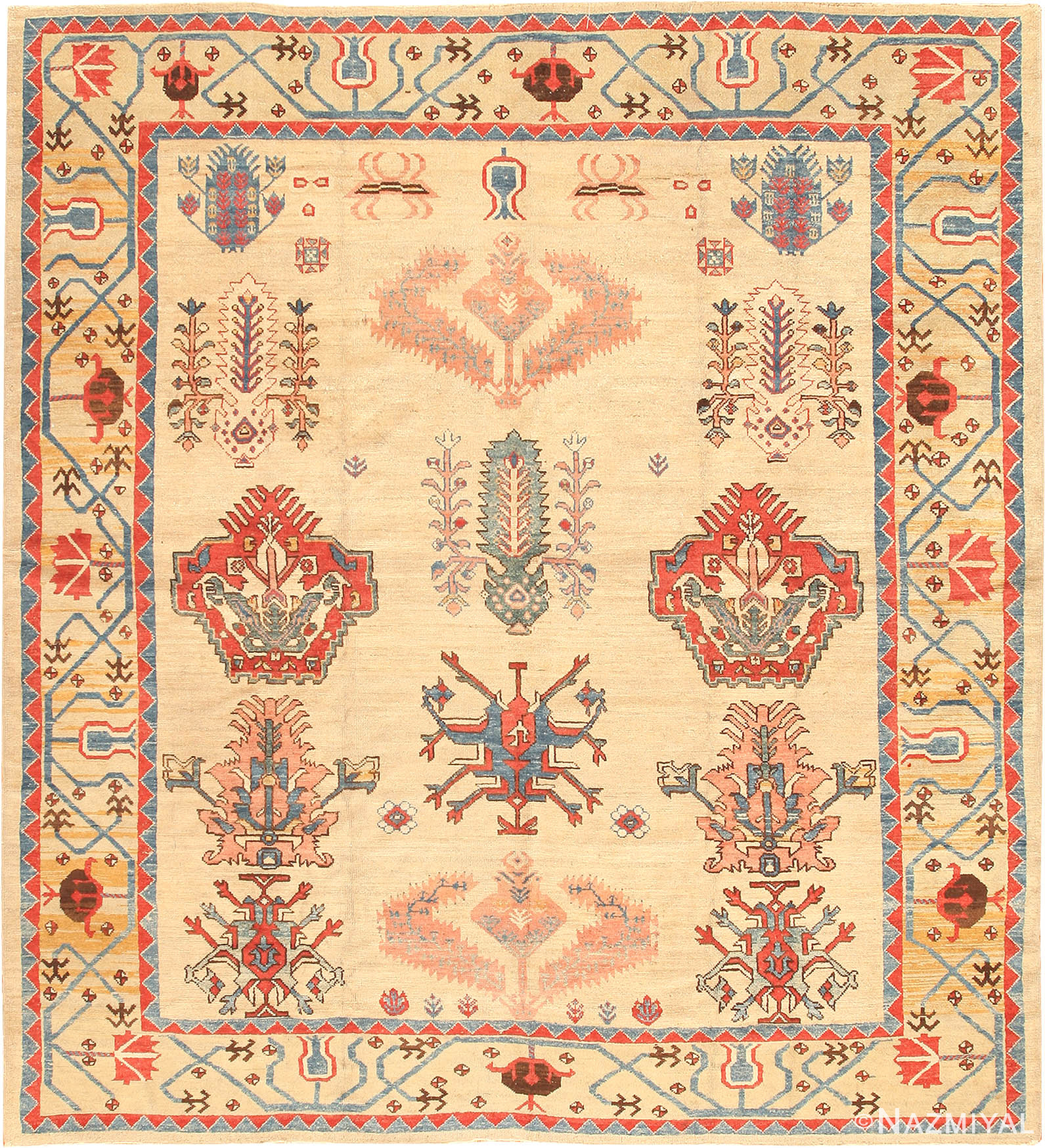 Persian Design Vintage Turkish Rug #42437 by Nazmiyal Antique Rugs