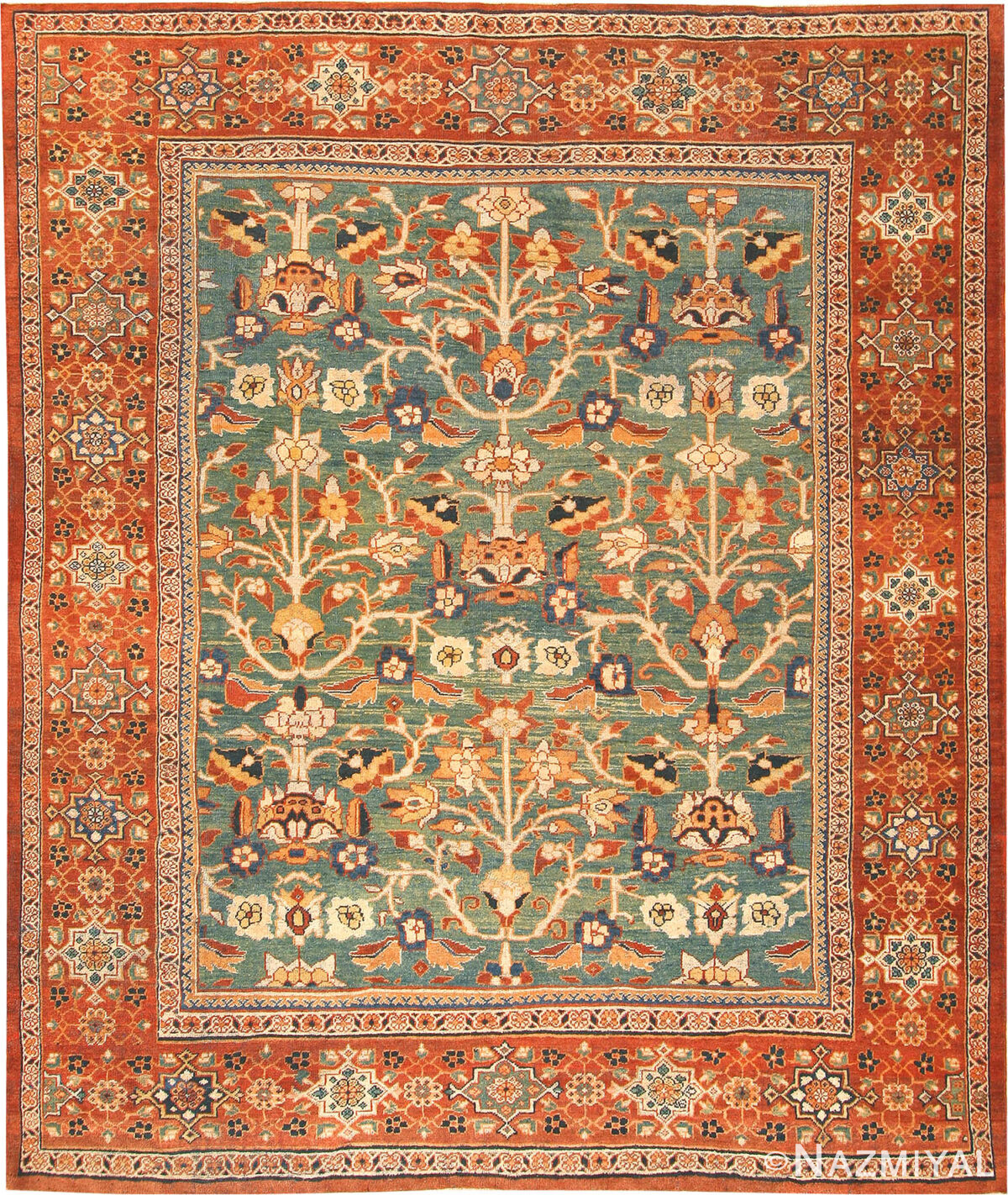 Antique Sultanabad Persian Rug #42671 Detail/Large View
