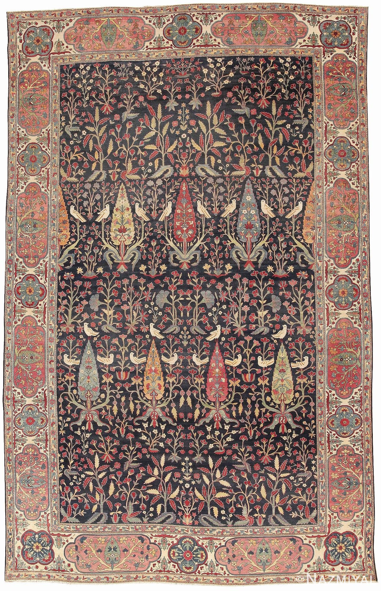 Antique Kerman Rug #44490 Detail/Large View