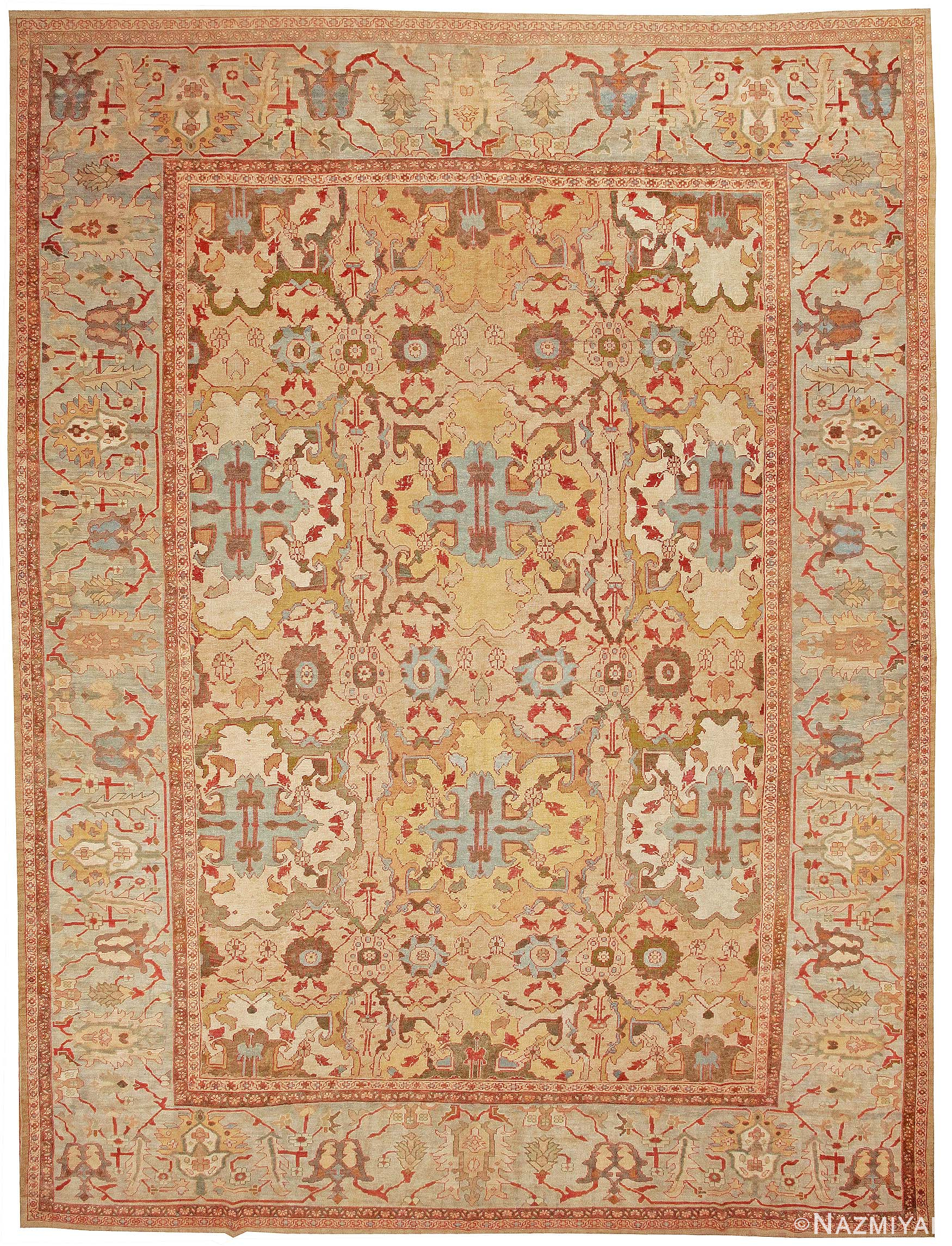 Antique Sultanabad Rug #44532 Detail/Large View
