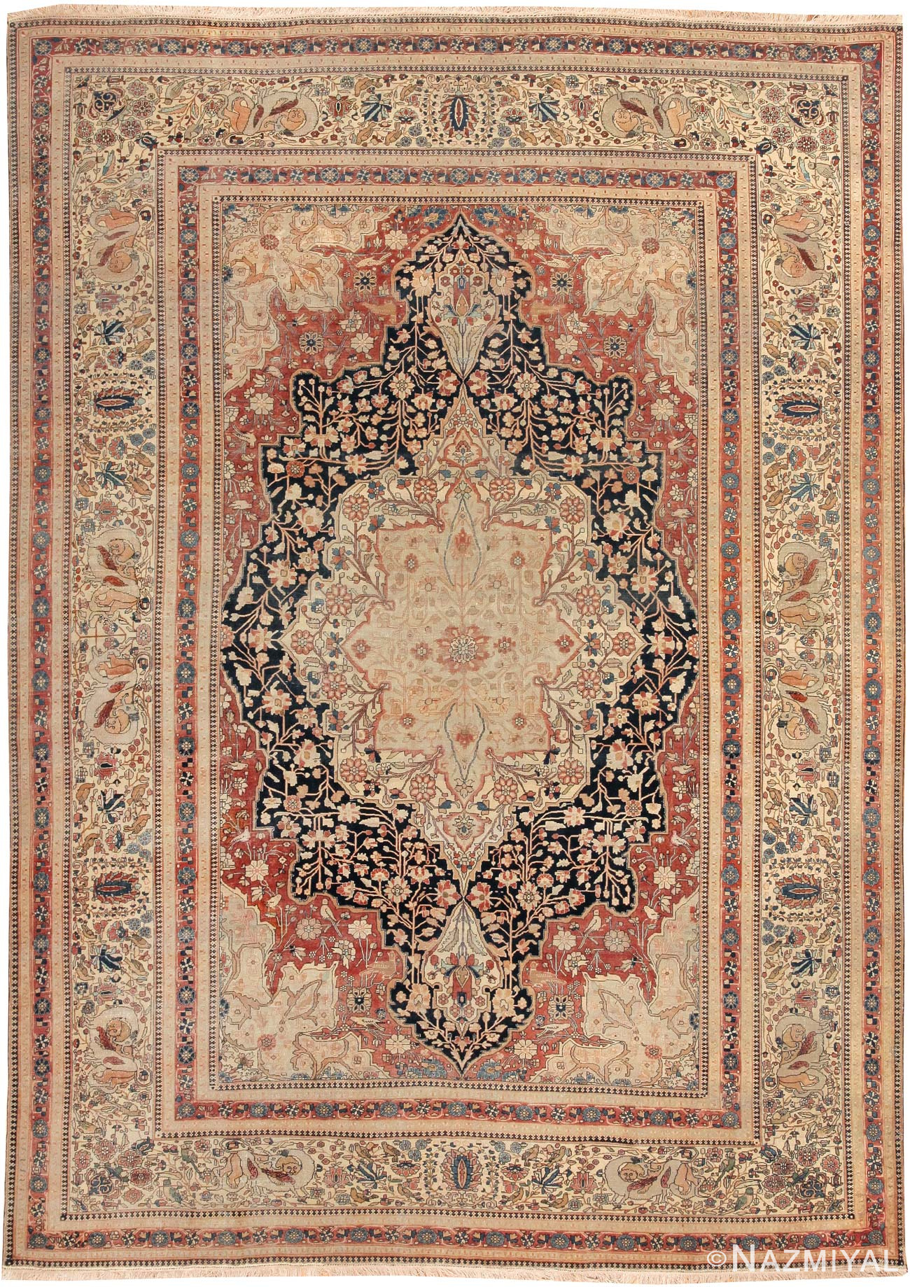 Antique Mohtashem Kashan Persian Rug #44871 Detail/Large View