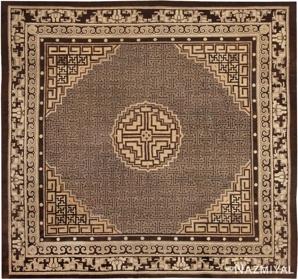Antique Mongolian Oriental Rugs # 44907 Detail/Large View