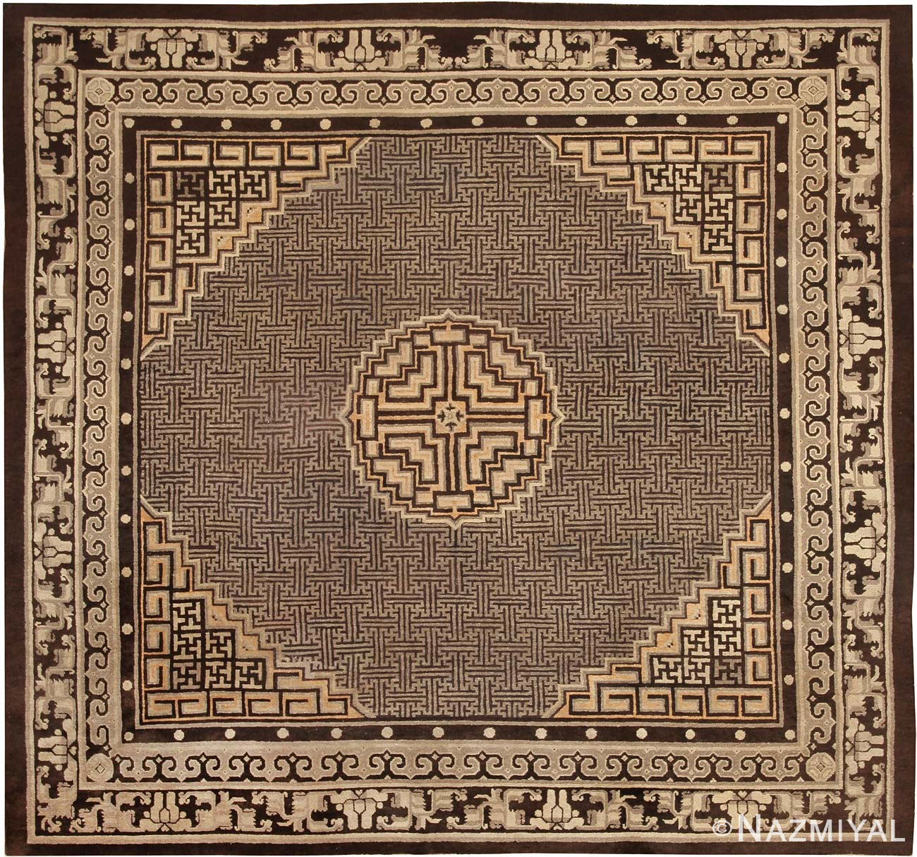 Antique Mongolian Oriental Rugs # 44907 Detail/Large View