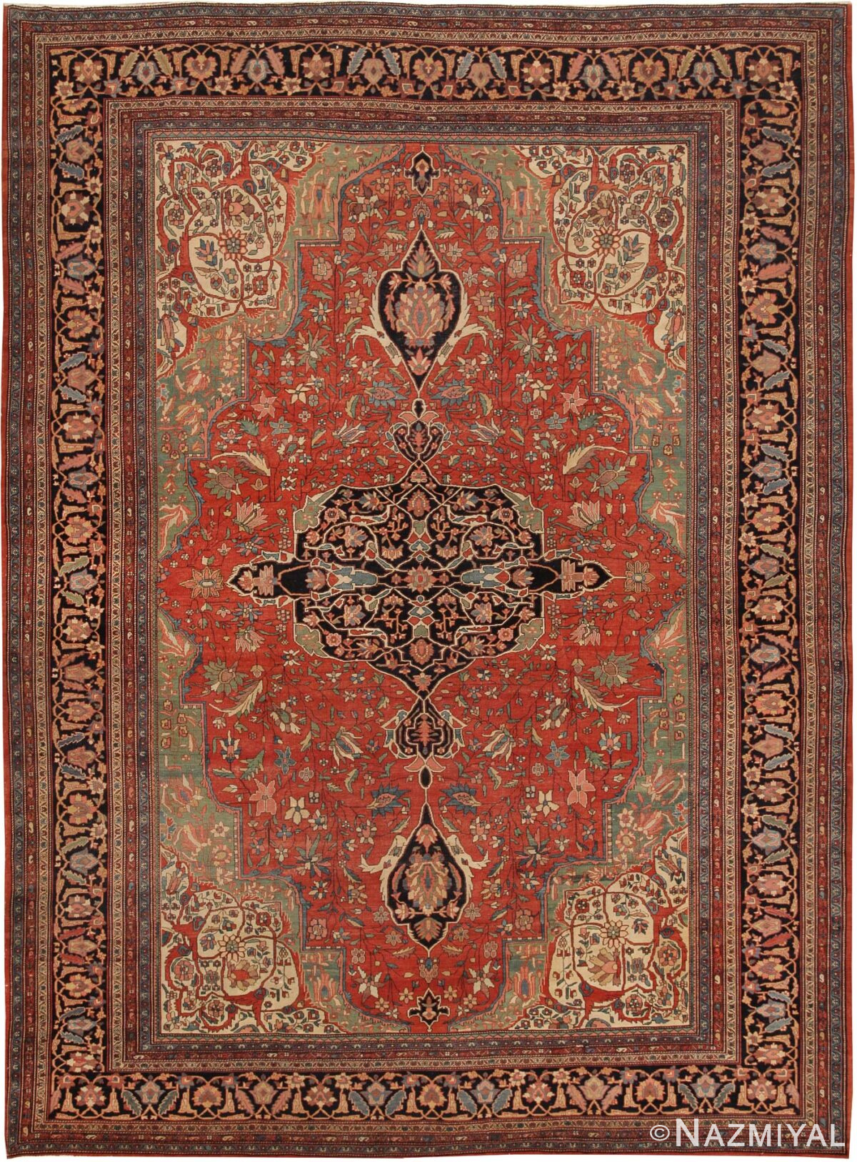 Antique Sarouk Farahan Persian Rug 44993 Detail/Large View