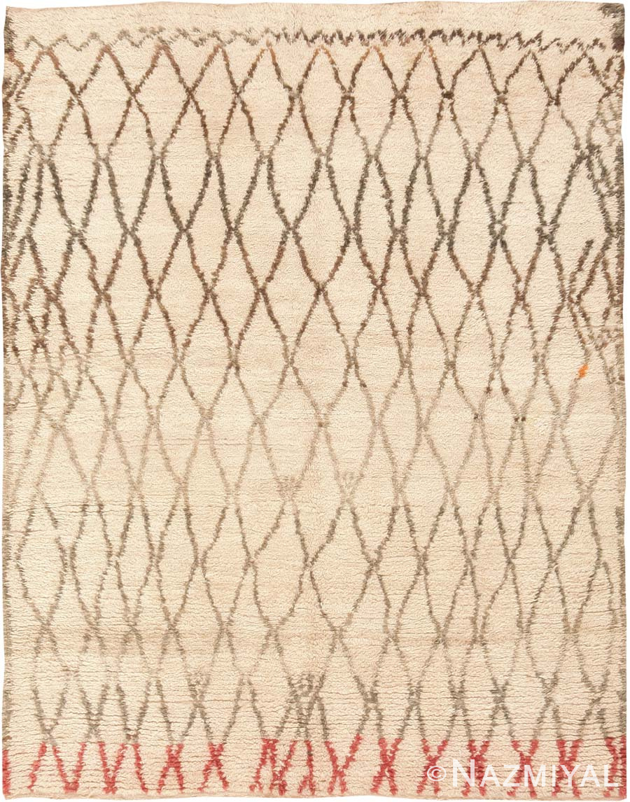 Mid Century Moroccan Rug #45033 Detail/Large View