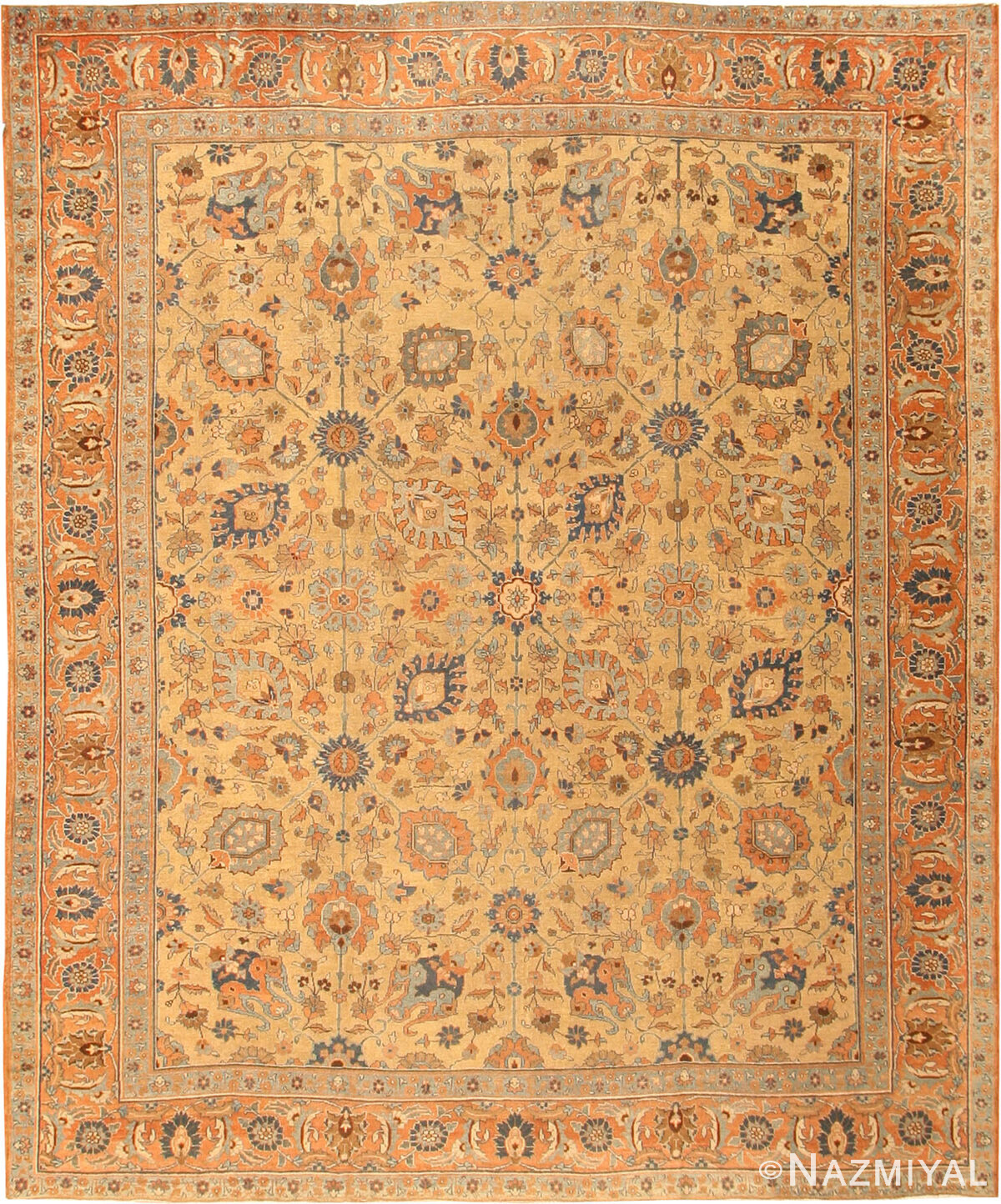 Antique Tabriz Persian Carpet 42239 Nazmiyal Antique Rugs
