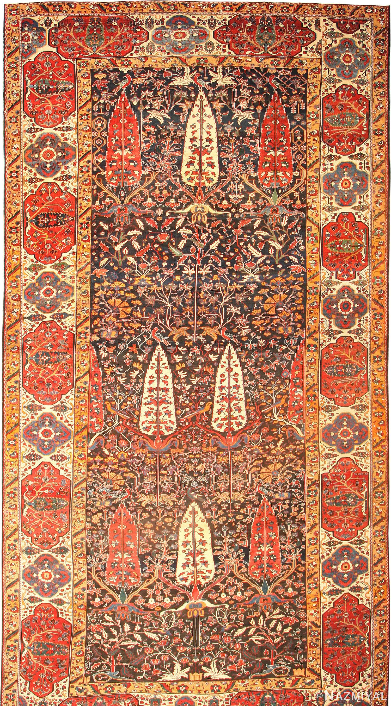 Antique Bakhtiari Persian Rug 3119 Detail/Large View