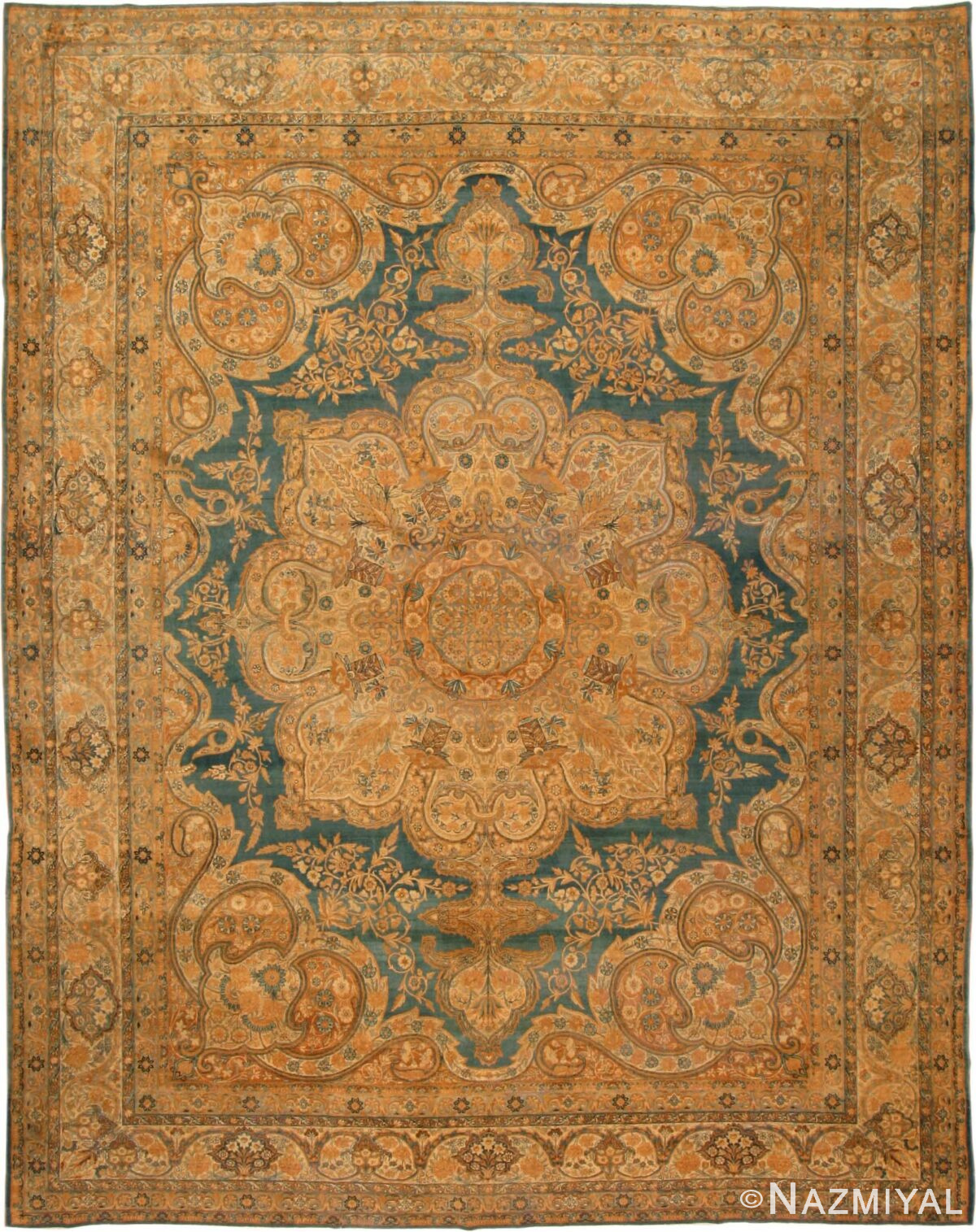 Antique Kerman Persian Rug #42940 Detail/Large View