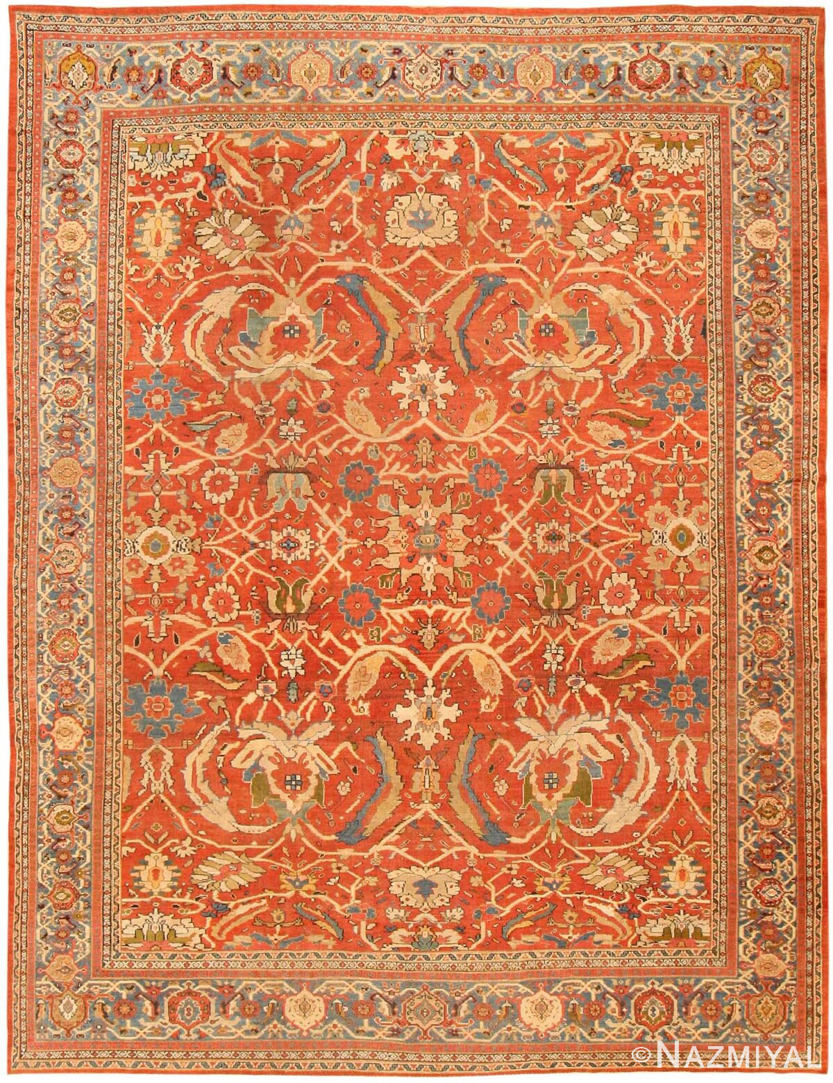Antique Sultanabad Persian Rug 42873 Nazmiyal Antique Rugs