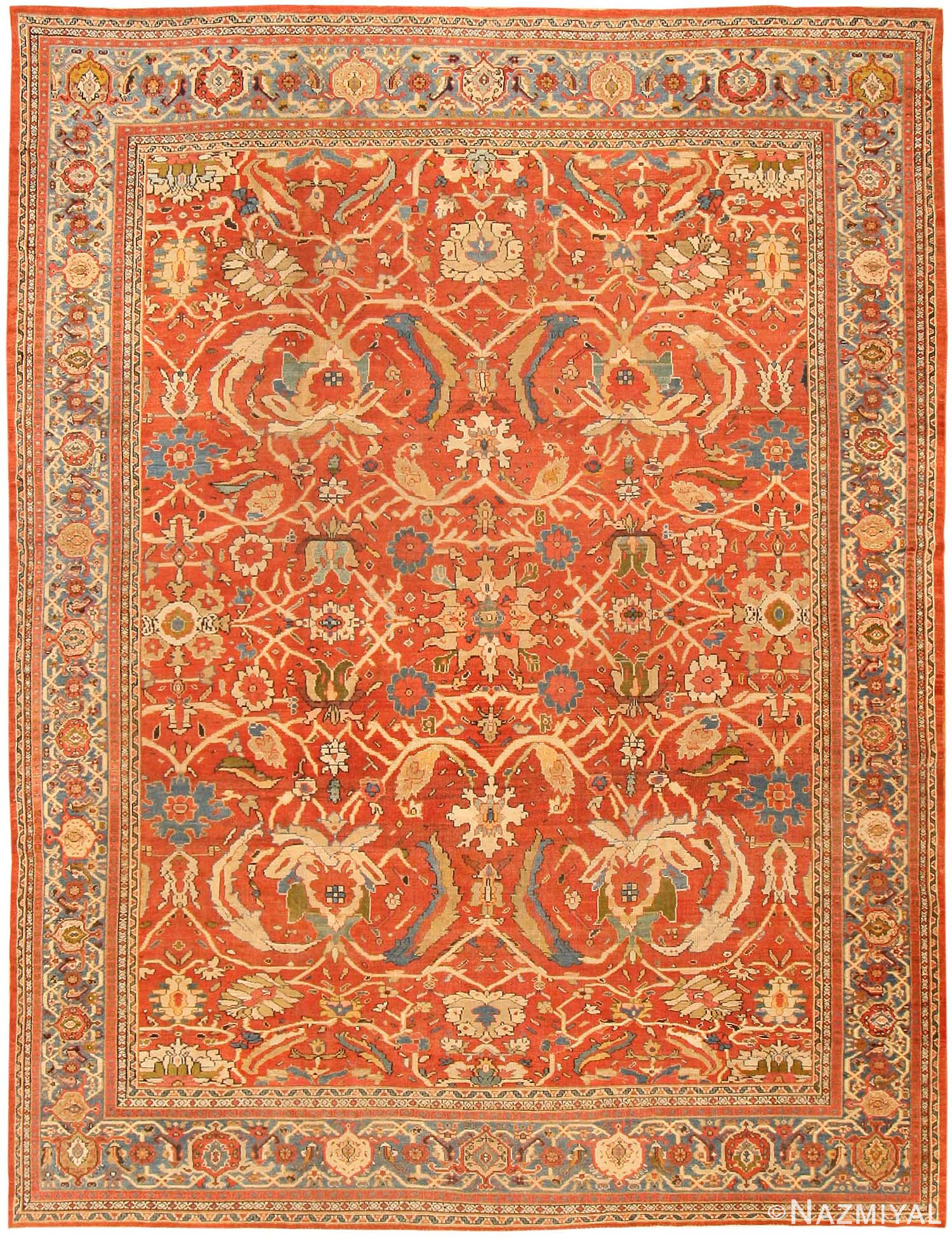 Antique Sultanabad Persian Rug 42873 Nazmiyal Antique Rugs