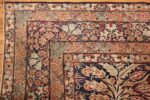 antique kerman tree of life design persian rug 41805 corner Nazmiyal