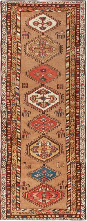 Antique Persian Bakshaish Runner Rug 41944 Nazmiyal