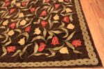 Corner Antique Savonnerie French rug 44949 by Nazmiyal Antique Rugs in NYC