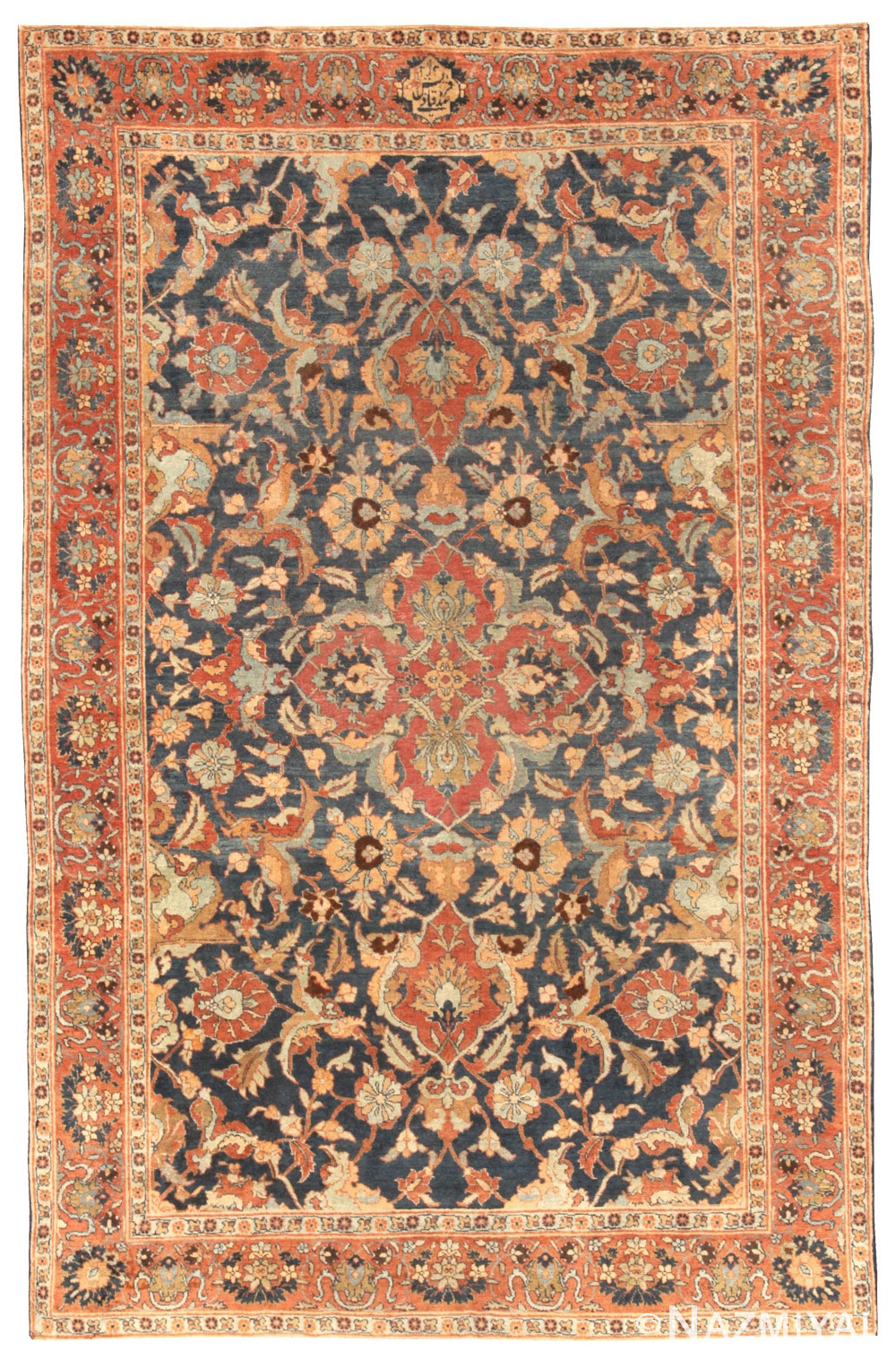 Antique Tabriz Persian Rug 44141 Detail/Large View